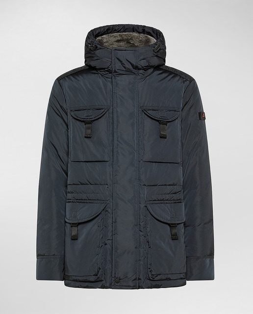 Imagem 0 de Sobretudo de Crepe no Exterior e Gola Interior em Pele