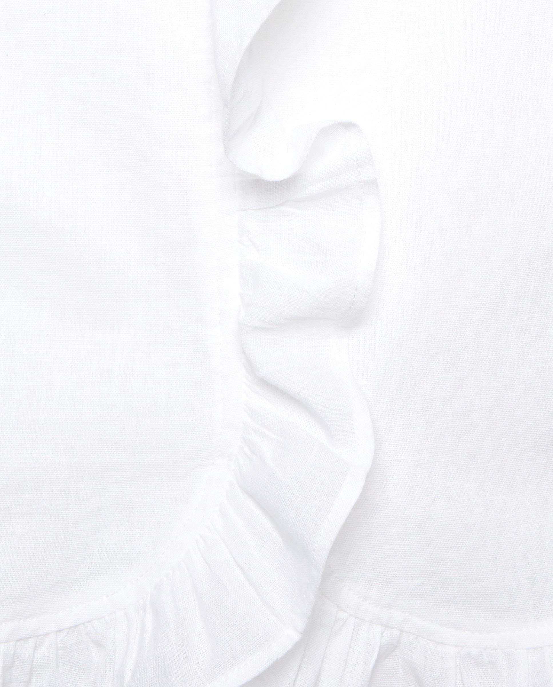 Blusa niña con volante delantero Blanco-3