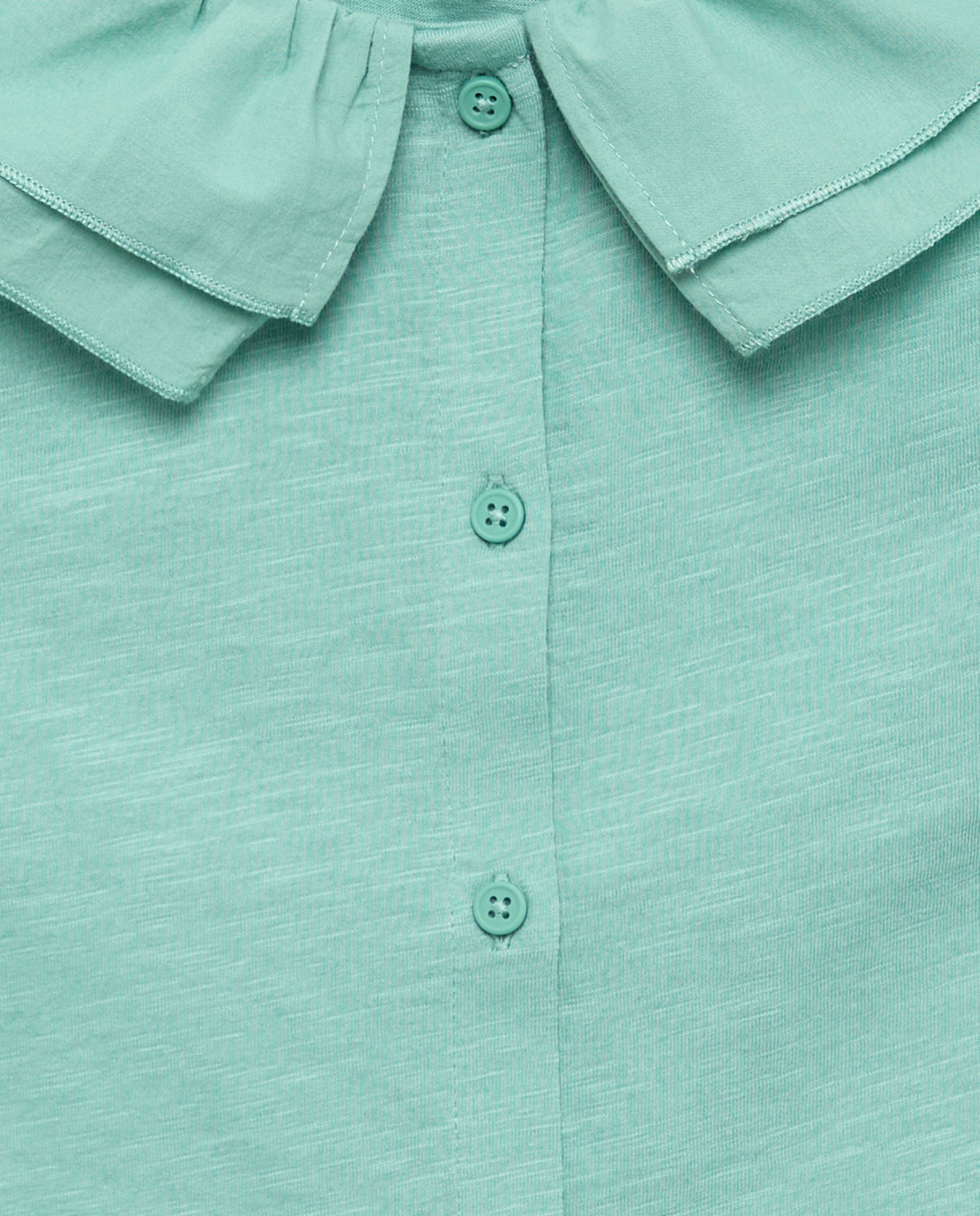 Camiseta niña con cuello doble Verde-3