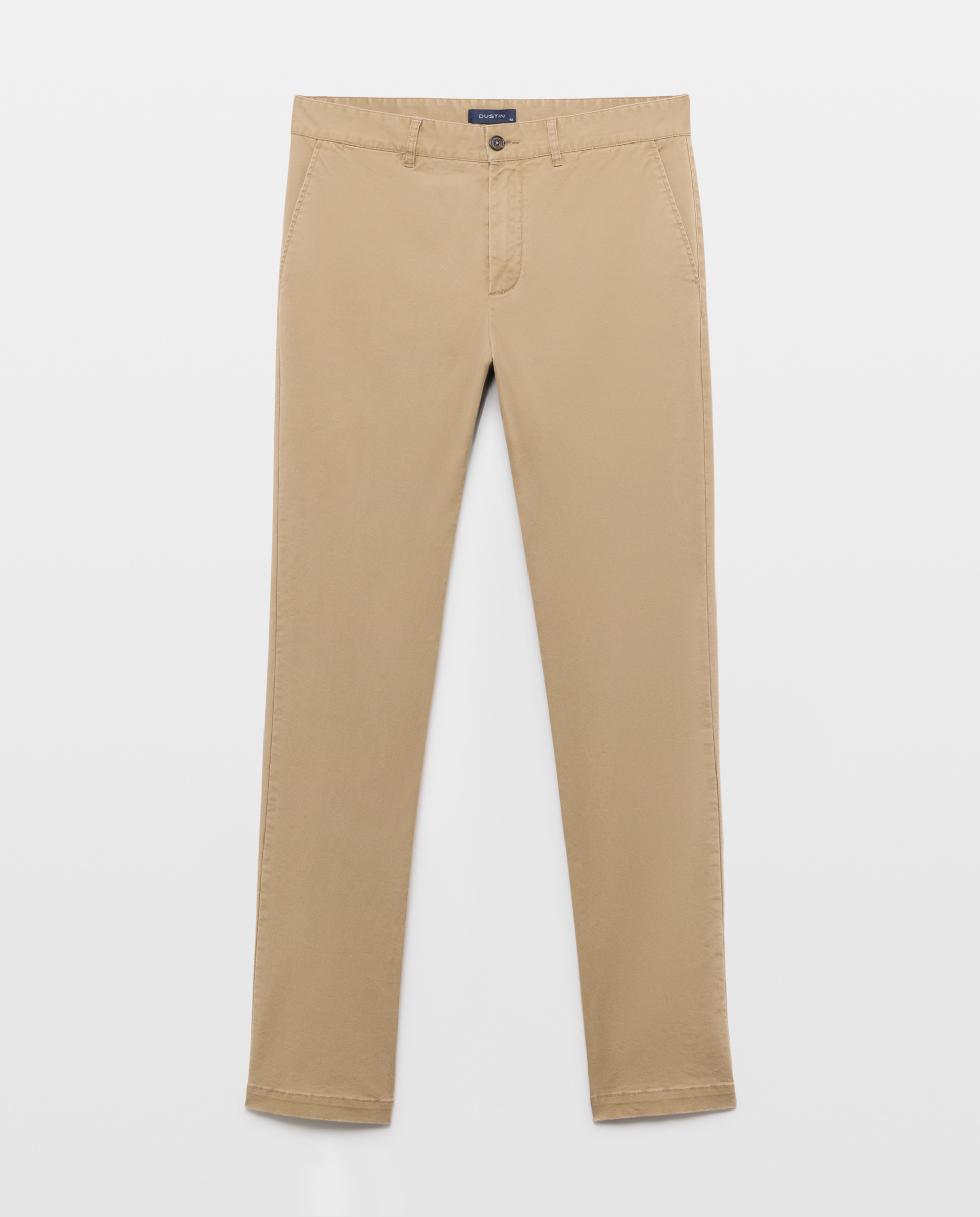 Calças Desportivas Básicas Slim de Algodão Stretch Camel-4