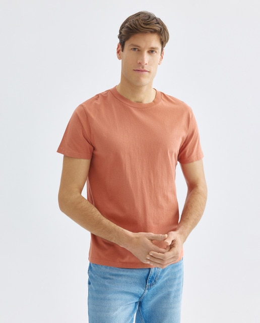 Imagen 0 de Camiseta de hombre manga corta cuello caja lisa