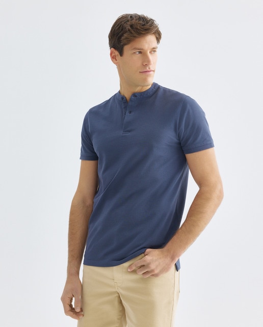 Imagen 0 de Polo de hombre manga corta cuello mao pique lavado