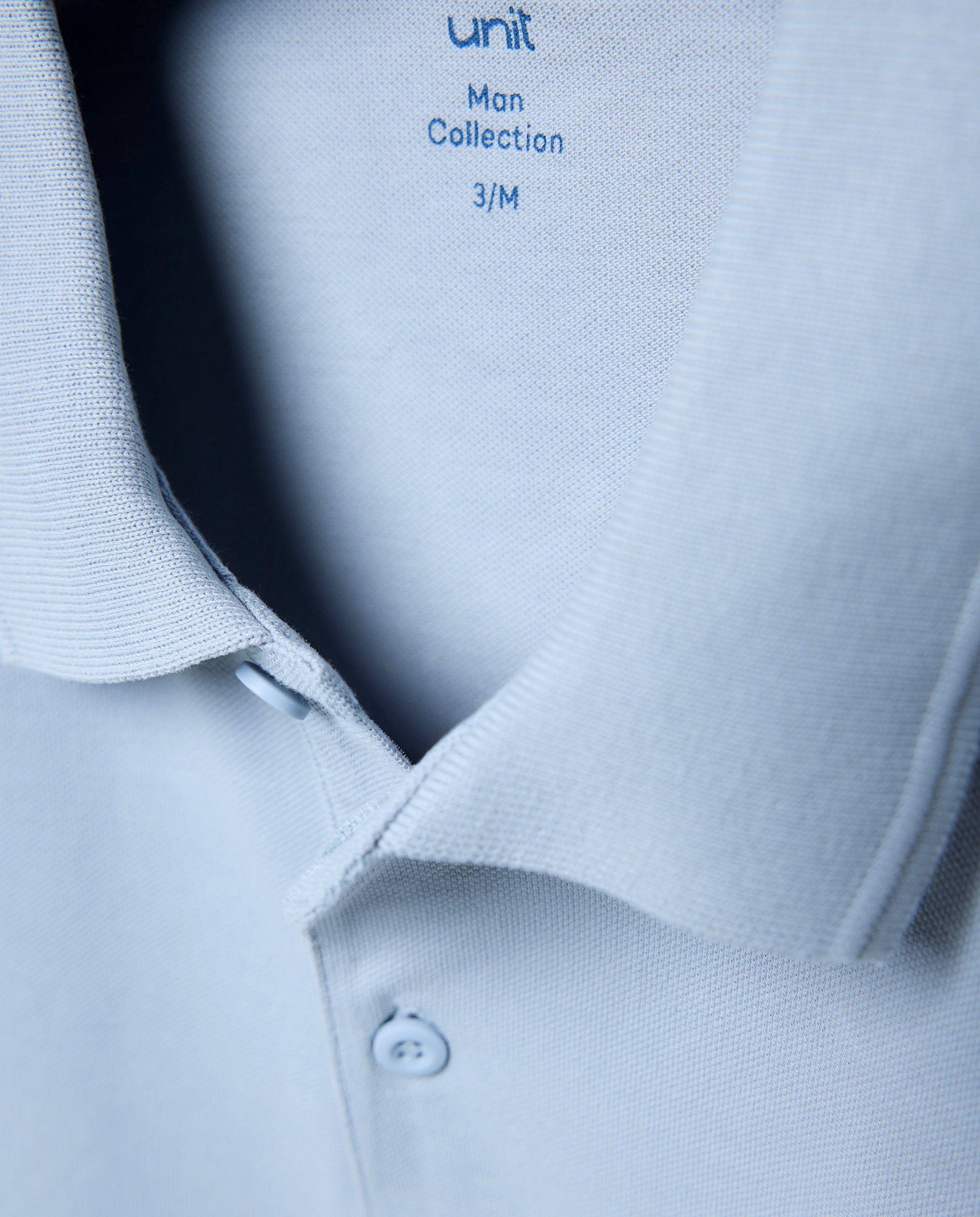 Polo manga corta piqué lavado 410 Azul claro-5