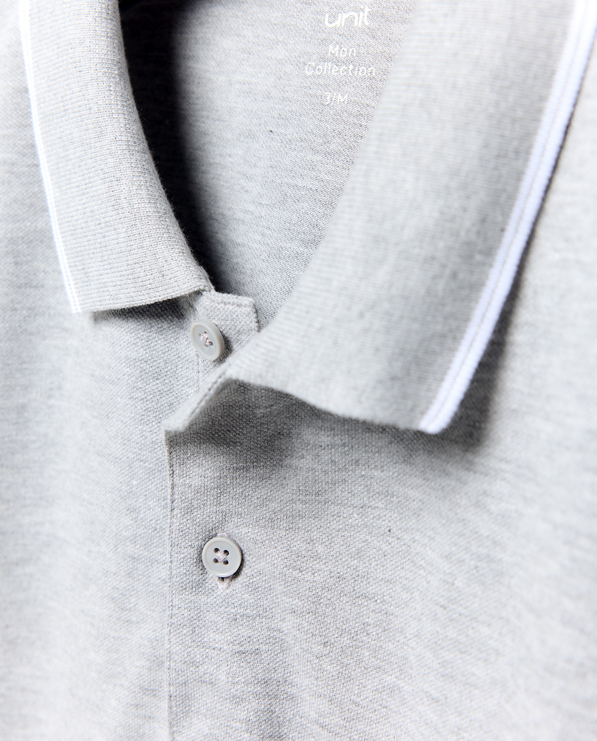 Polo de hombre manga corta raya color 820 Gris medio-5