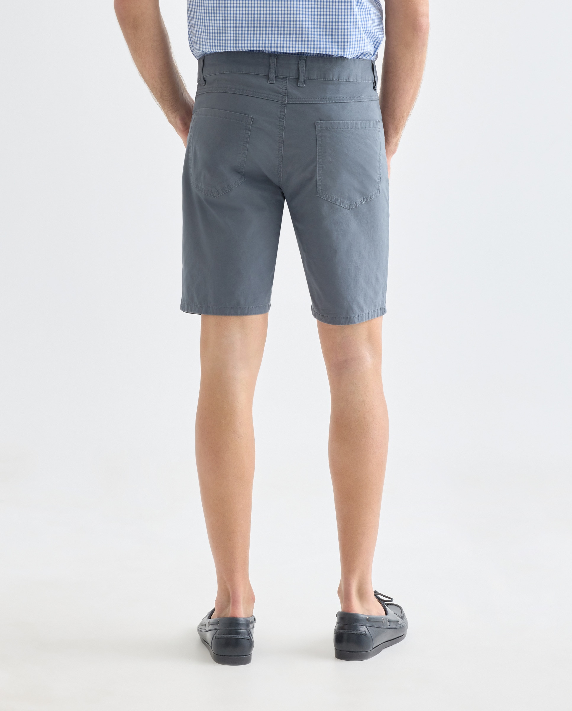 Bermuda hombre cinco bolsillos lavado regular fit 430 Azul oscuro-3