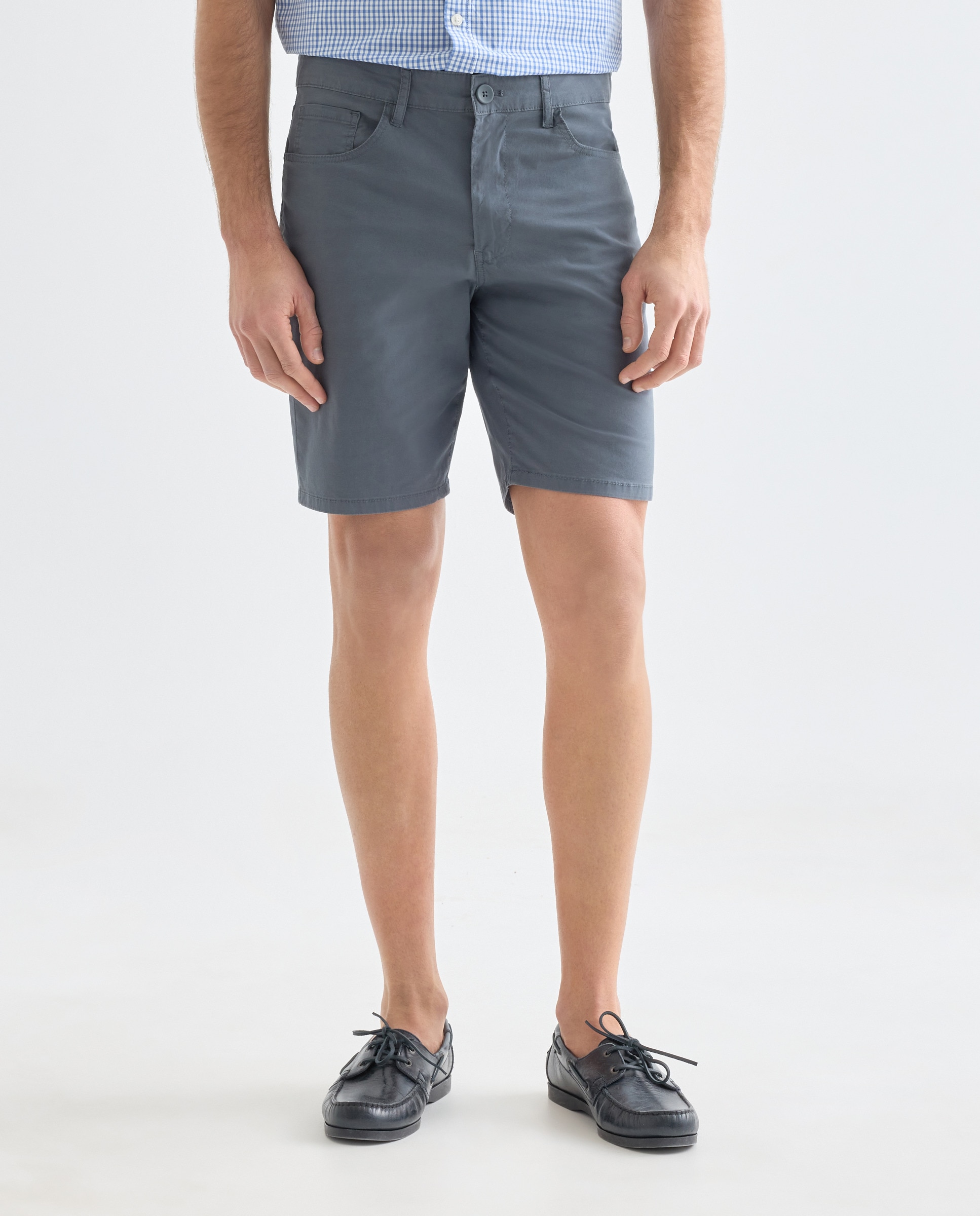 Bermuda hombre cinco bolsillos lavado regular fit 430 Azul oscuro-2