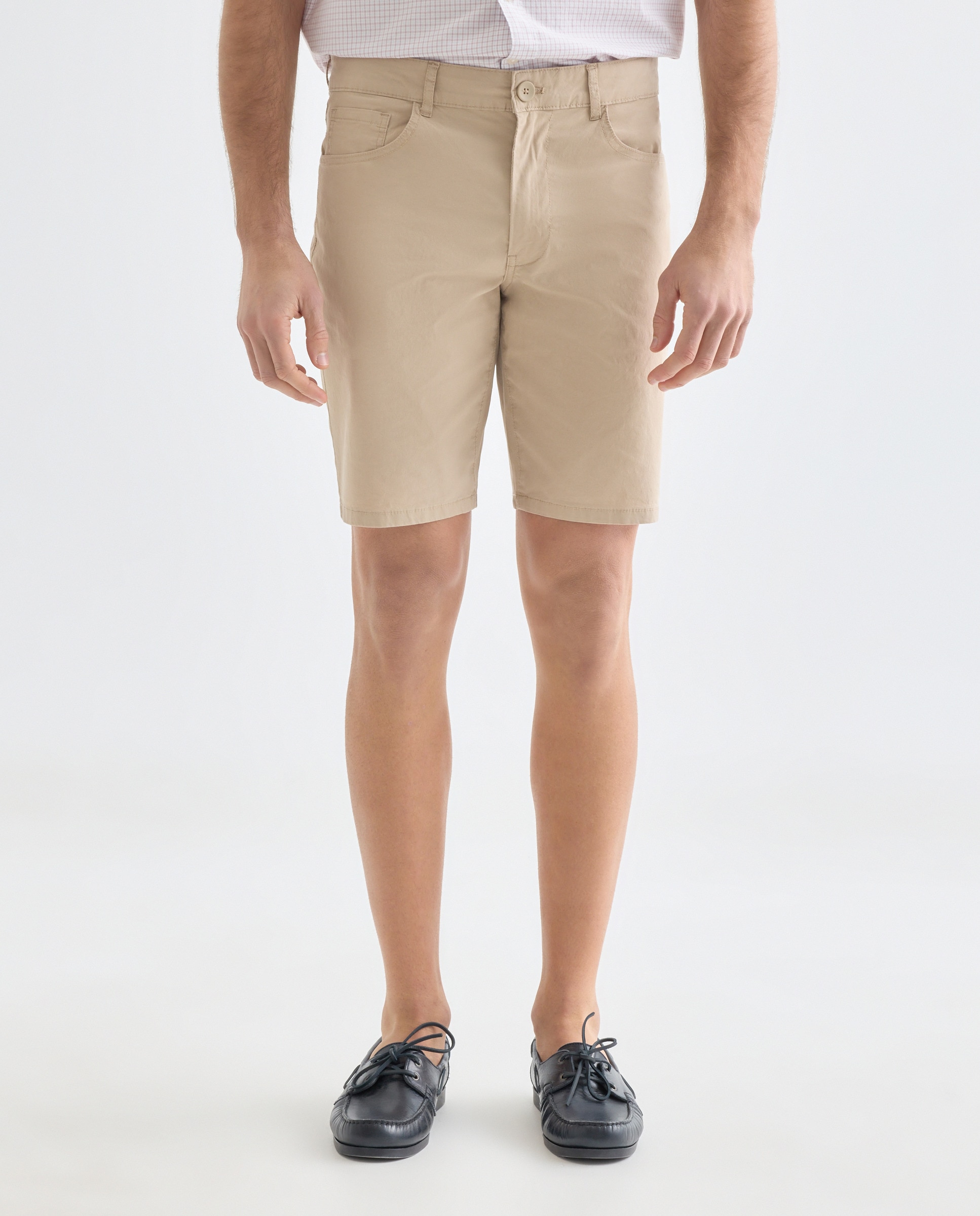 Bermuda hombre cinco bolsillos lavado regular fit 730 Camel-2