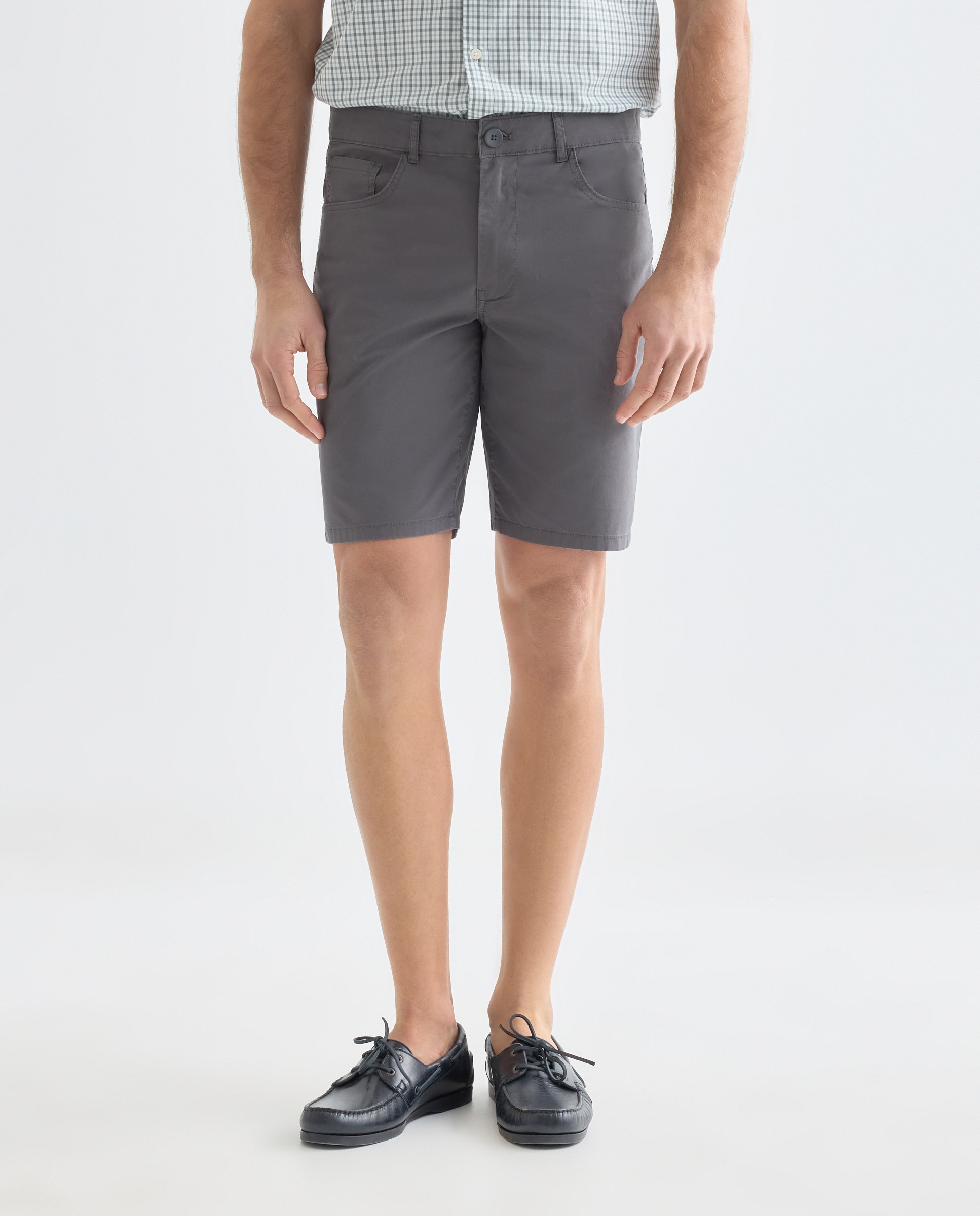 Bermuda hombre cinco bolsillos lavado regular fit 830 Antracita-2