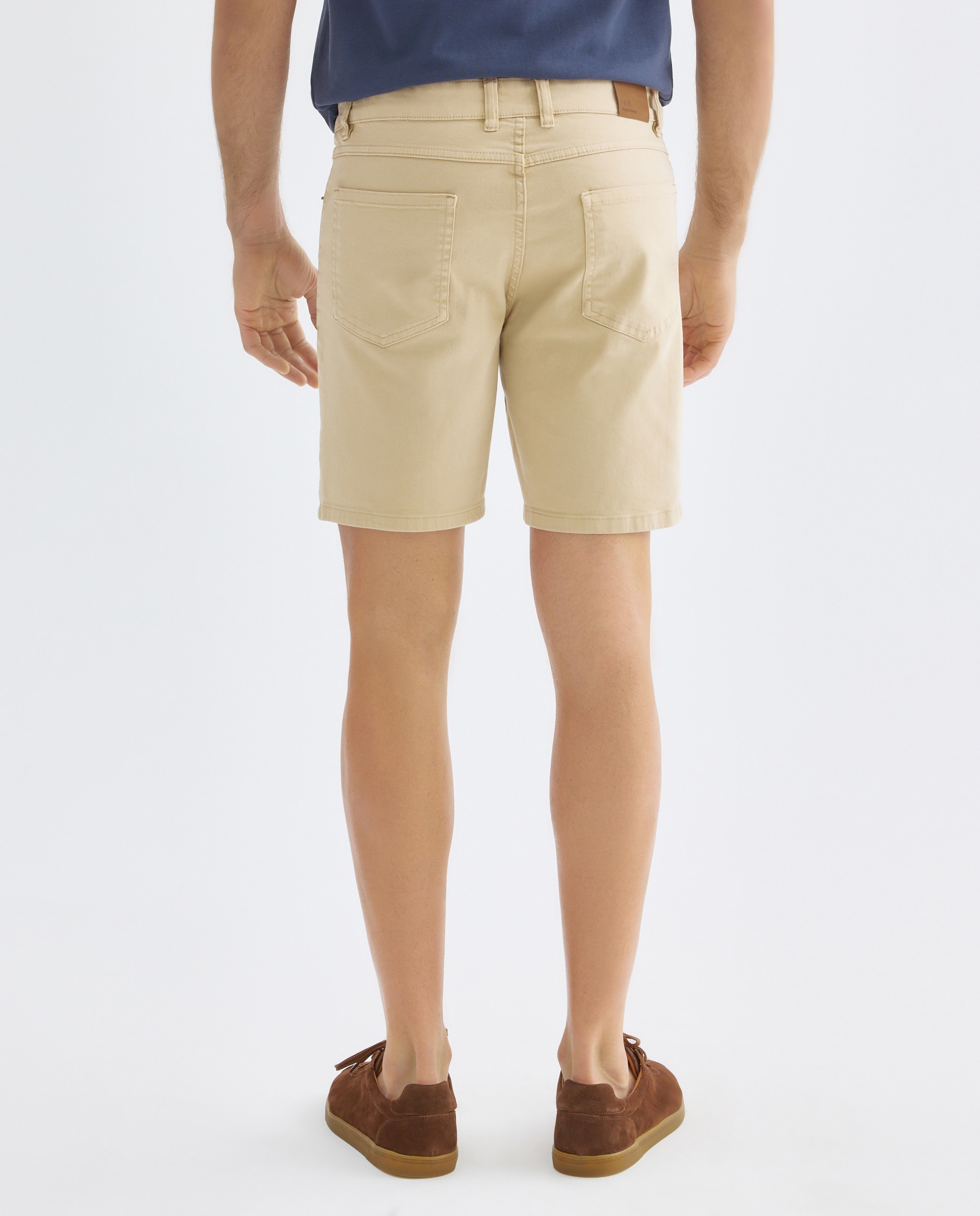Bermudas hombre cinco bolsillos lavada 710 Beige-3