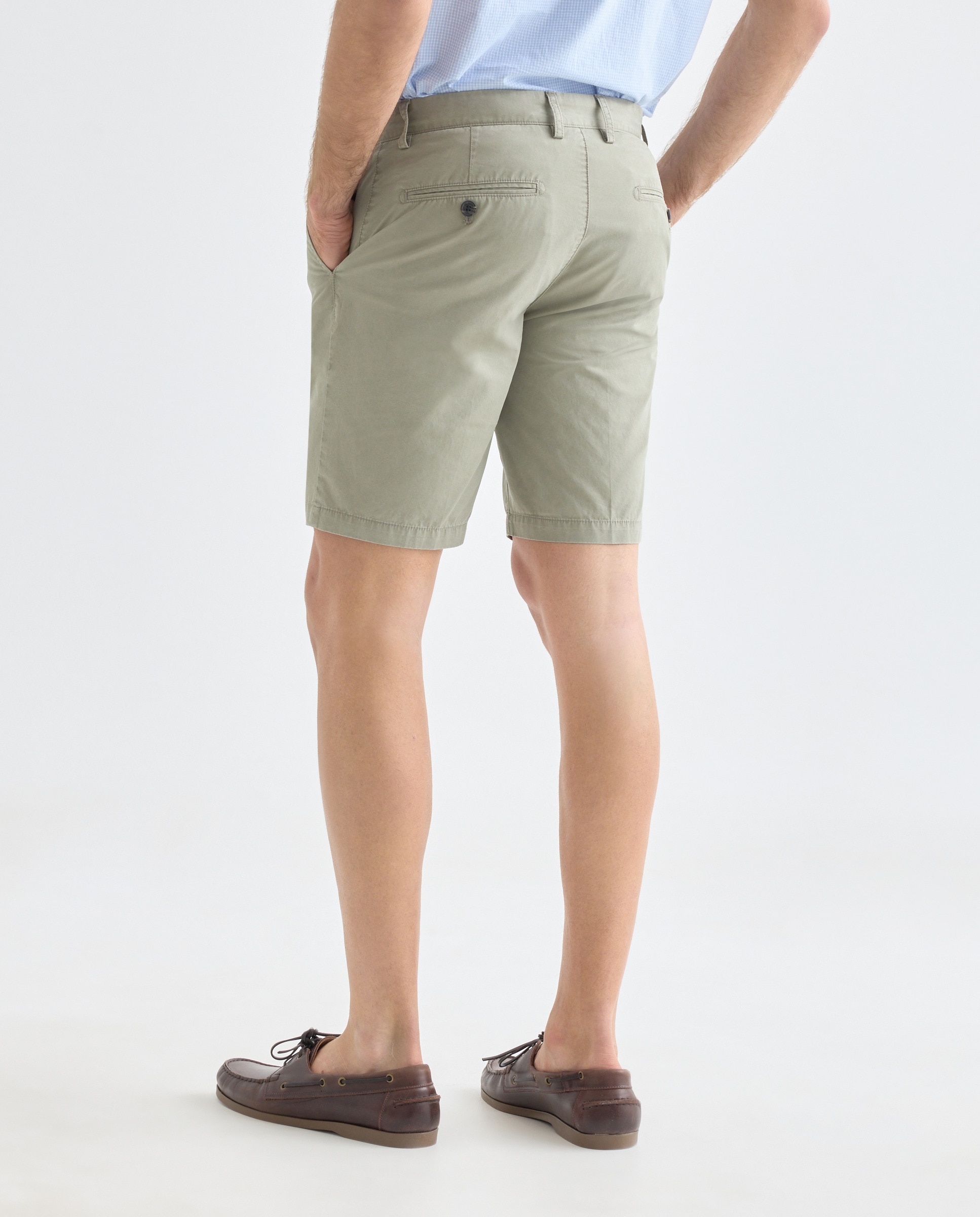 Bermuda hombre chino basico 510 Verde claro-3