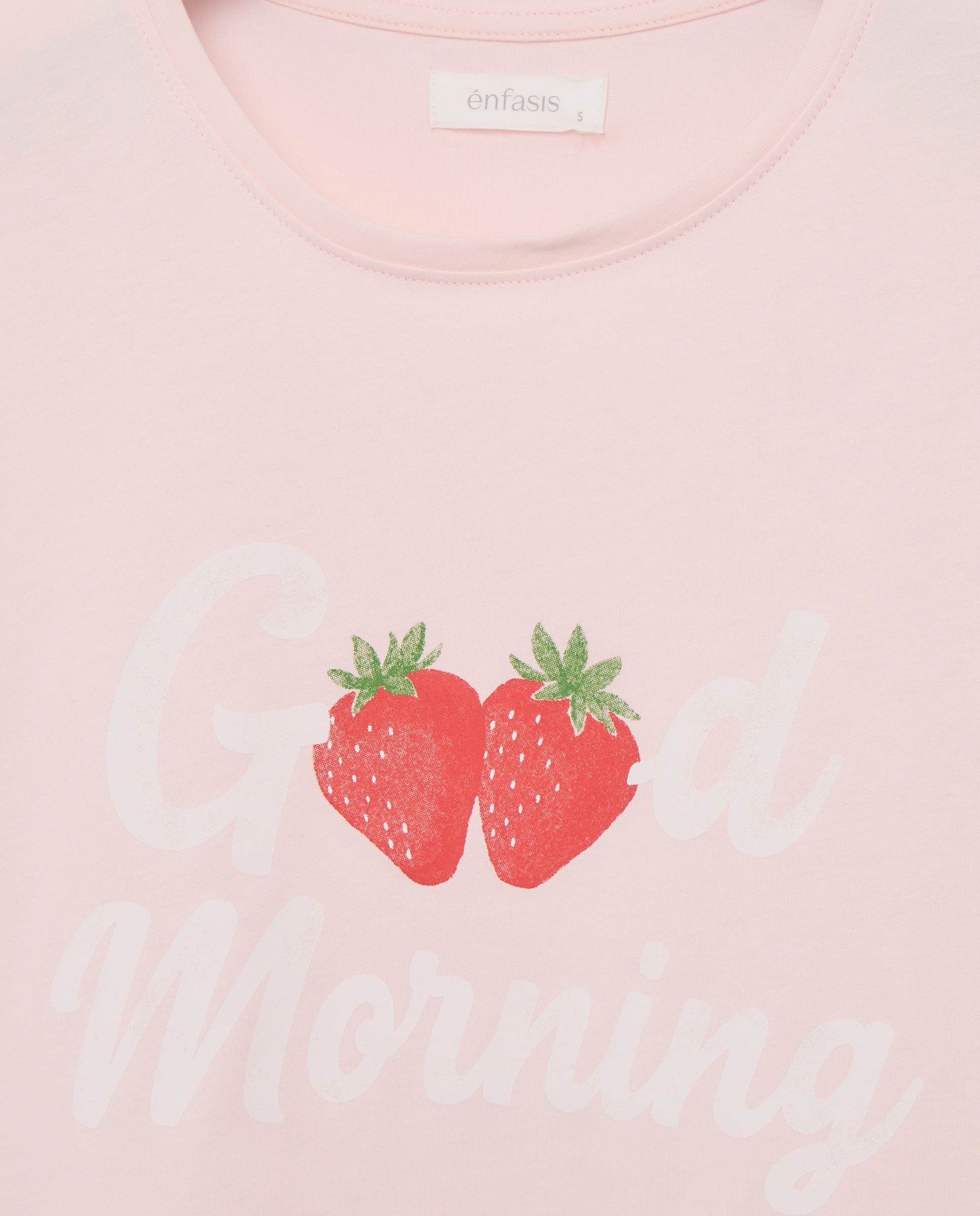 T-shirt de Pijama com Manga Curta Rosa-claro-5
