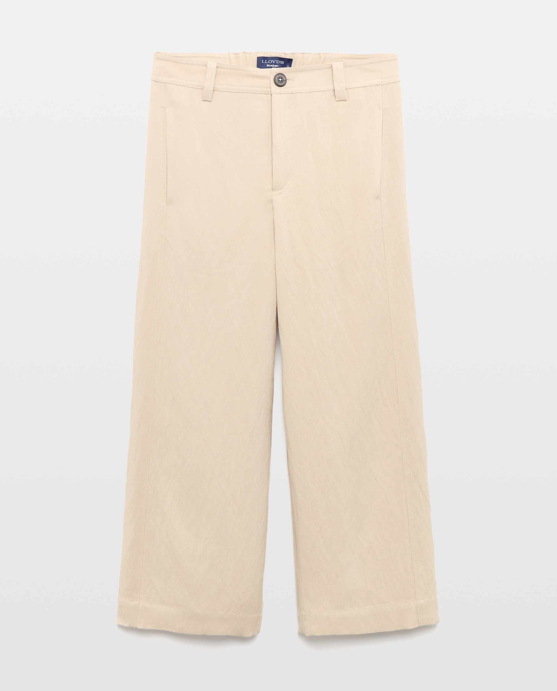 Calças cropped Bege-4