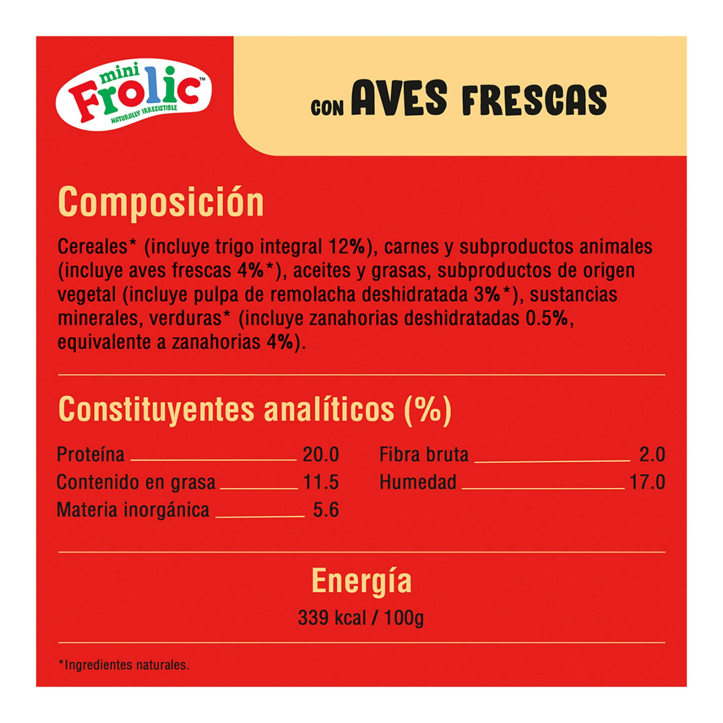 Pienso para perros adultos pequeños y medianos Frolic Complete pollo con verdura y cereales 800 g 2
