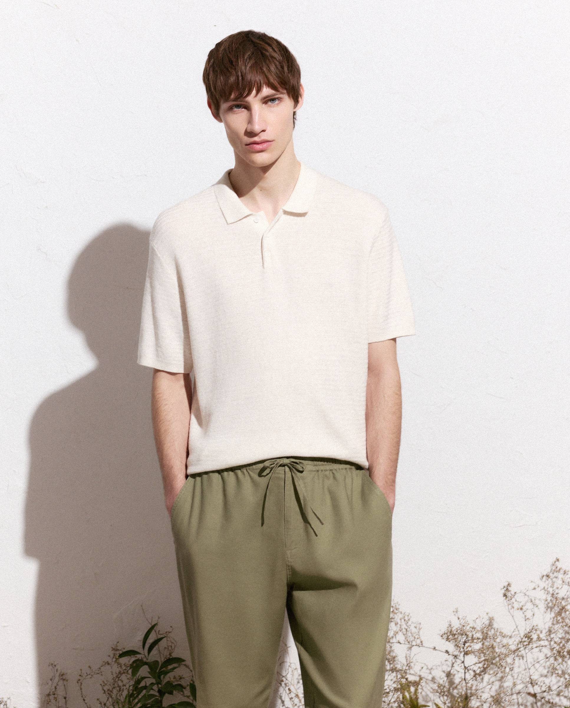 Imagem 0 de Polo de Tricot com Manga Curta e Estrutura