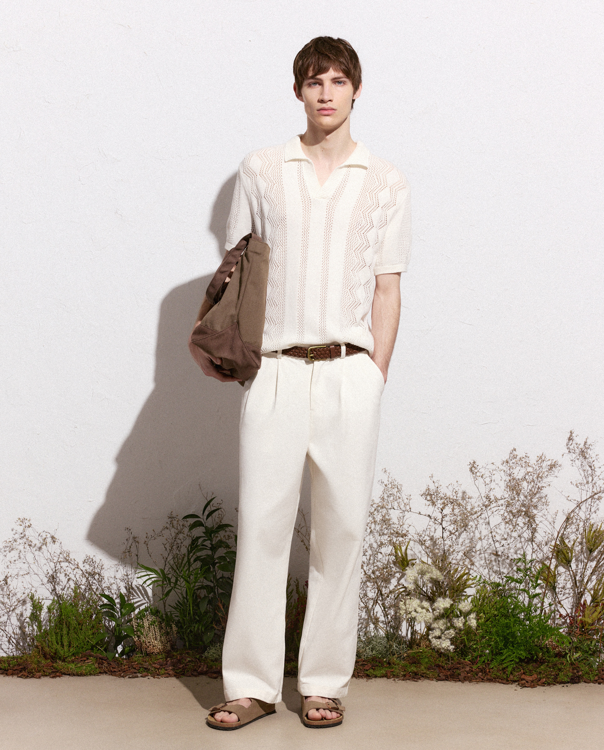 Imagem 0 de Polo de Tricot e Crochet com Manga Curta