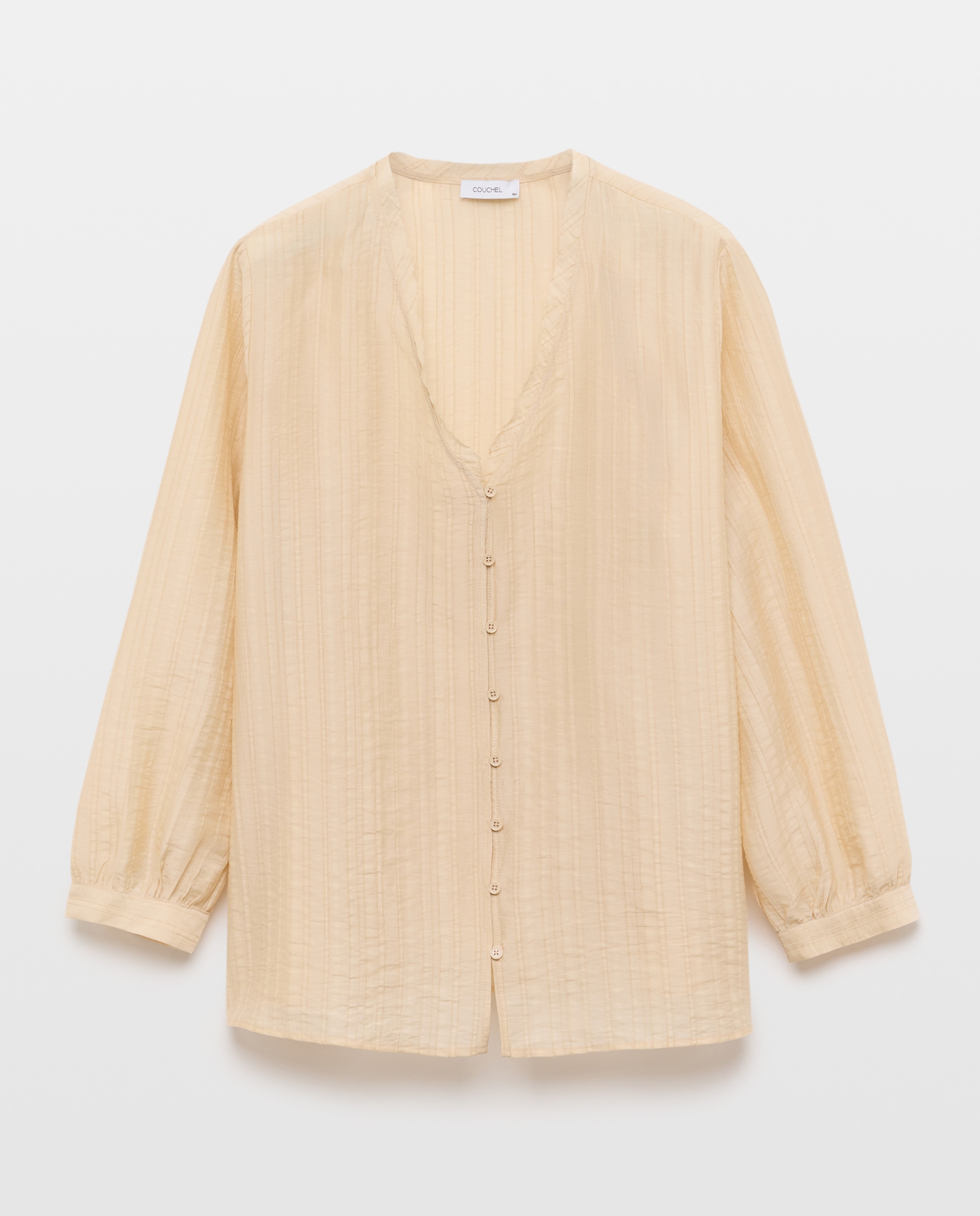 Blusa de Manga Comprida às Riscas com Cava Quadrada 850 Pedra-5