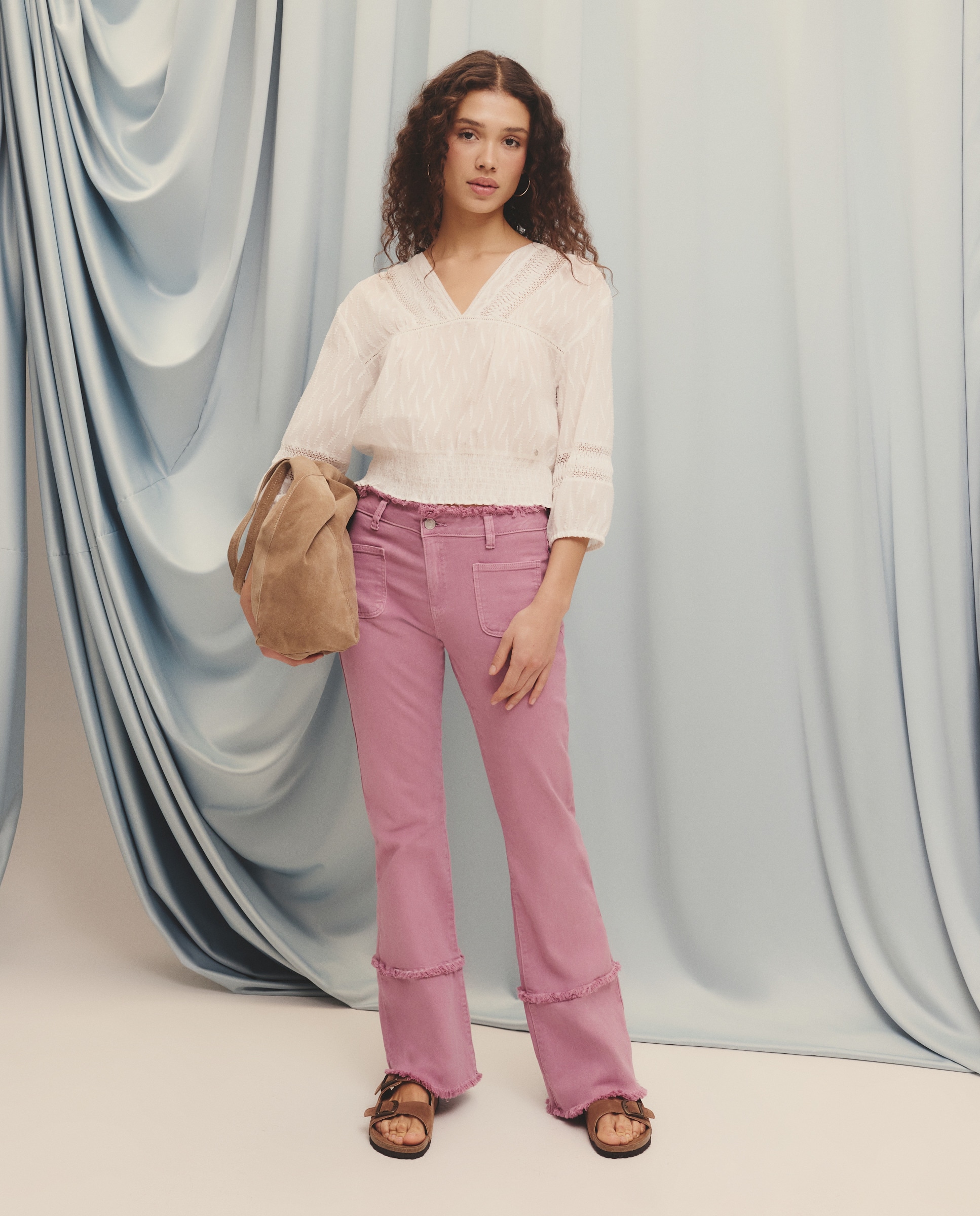 Imagem 0 de Calças à Boca de Sino Lisas