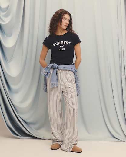 Imagen 0 de Pantalón ancho de mujer con cordón