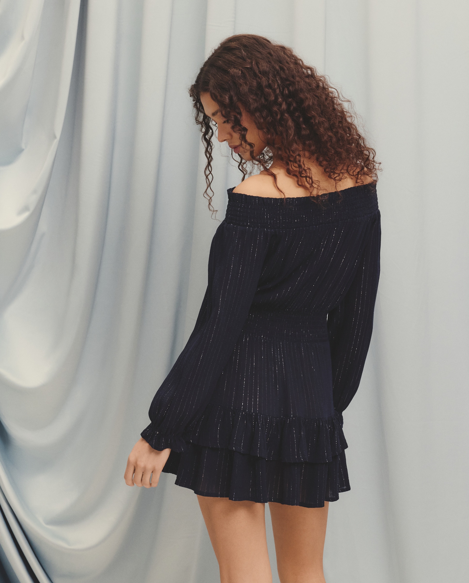 Vestido Liso Comprido Azul-marinho-3