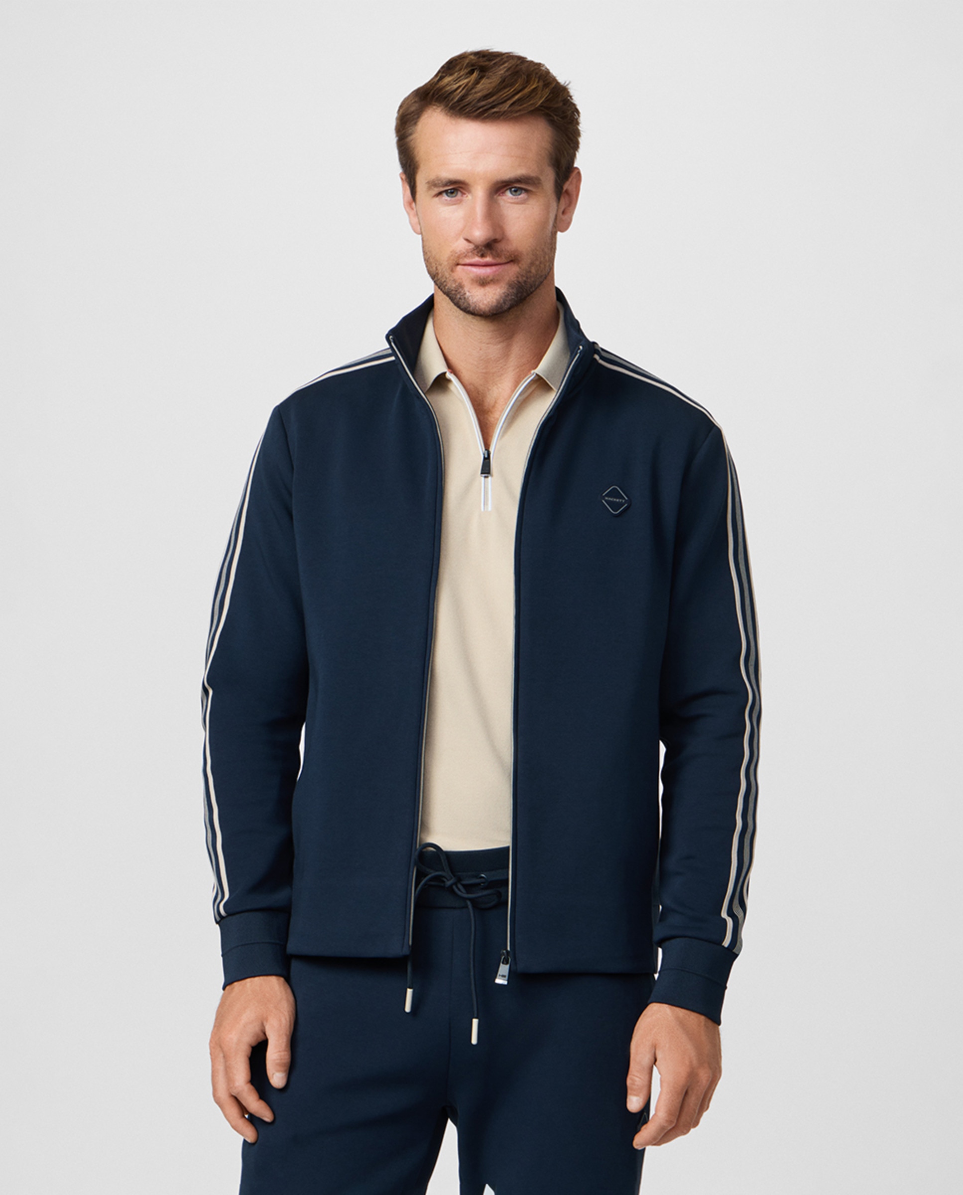 Imagem 0 de Sweatshirt Tamanhos Grandes com Fecho de Correr e Fitas nos Ombros e Mangas