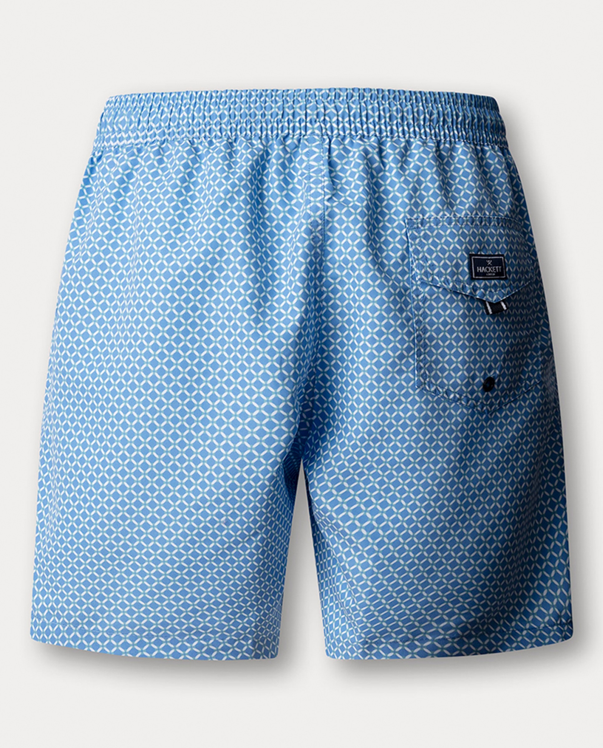 Calções de Banho com Estampado Geométrico Tamanhos Grandes Azul-2