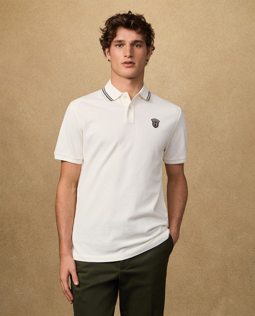 Imagem 0 de Polo Piqué de Algodão com Manga Curta e Logótipo Tamanhos Grandes