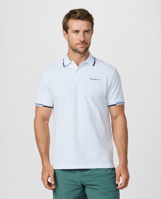 Imagem 0 de Polo Tamanhos Grandes de Manga Curta com Debruados no Colarinho e Mangas