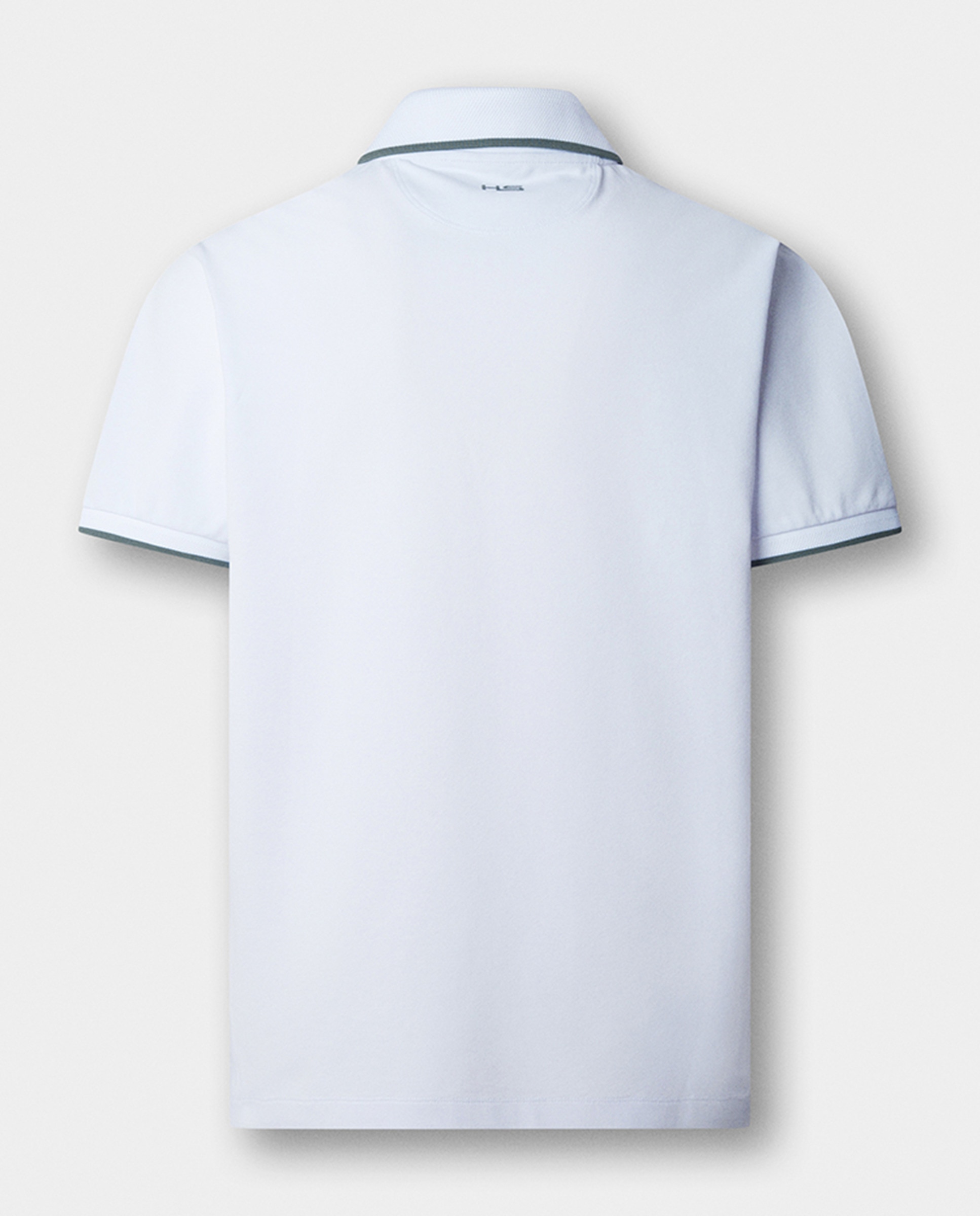 Polo de Manga Curta com Meio Fecho de Correr Tamanhos Grandes Branco-8