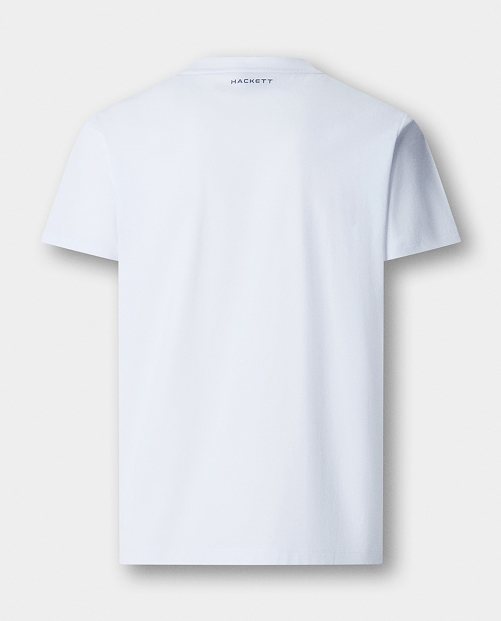 T-shirt Tamanhos Grandes de Manga Curta com Estampado no Peito Branco-8