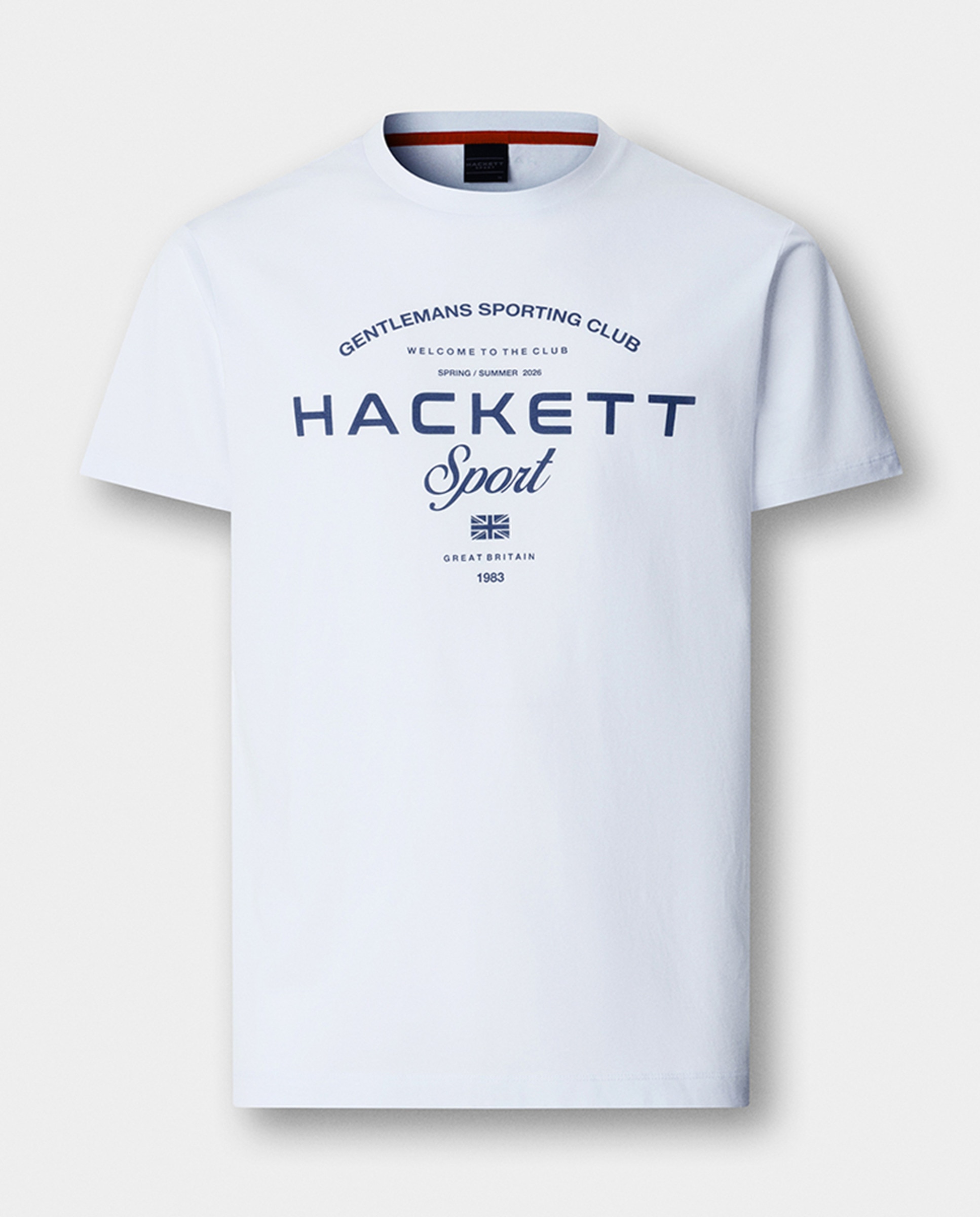 T-shirt Tamanhos Grandes de Manga Curta com Estampado no Peito Branco-7