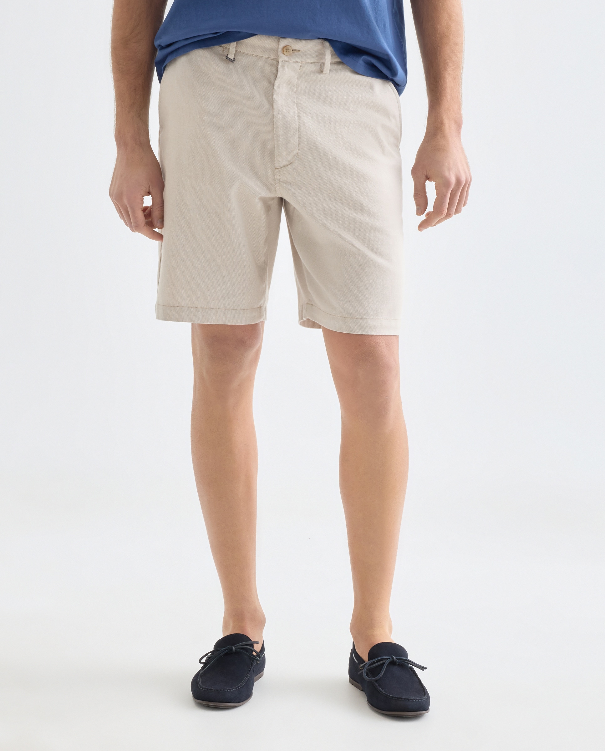 Bermudas Chino Clássicas Castanho-claro-2