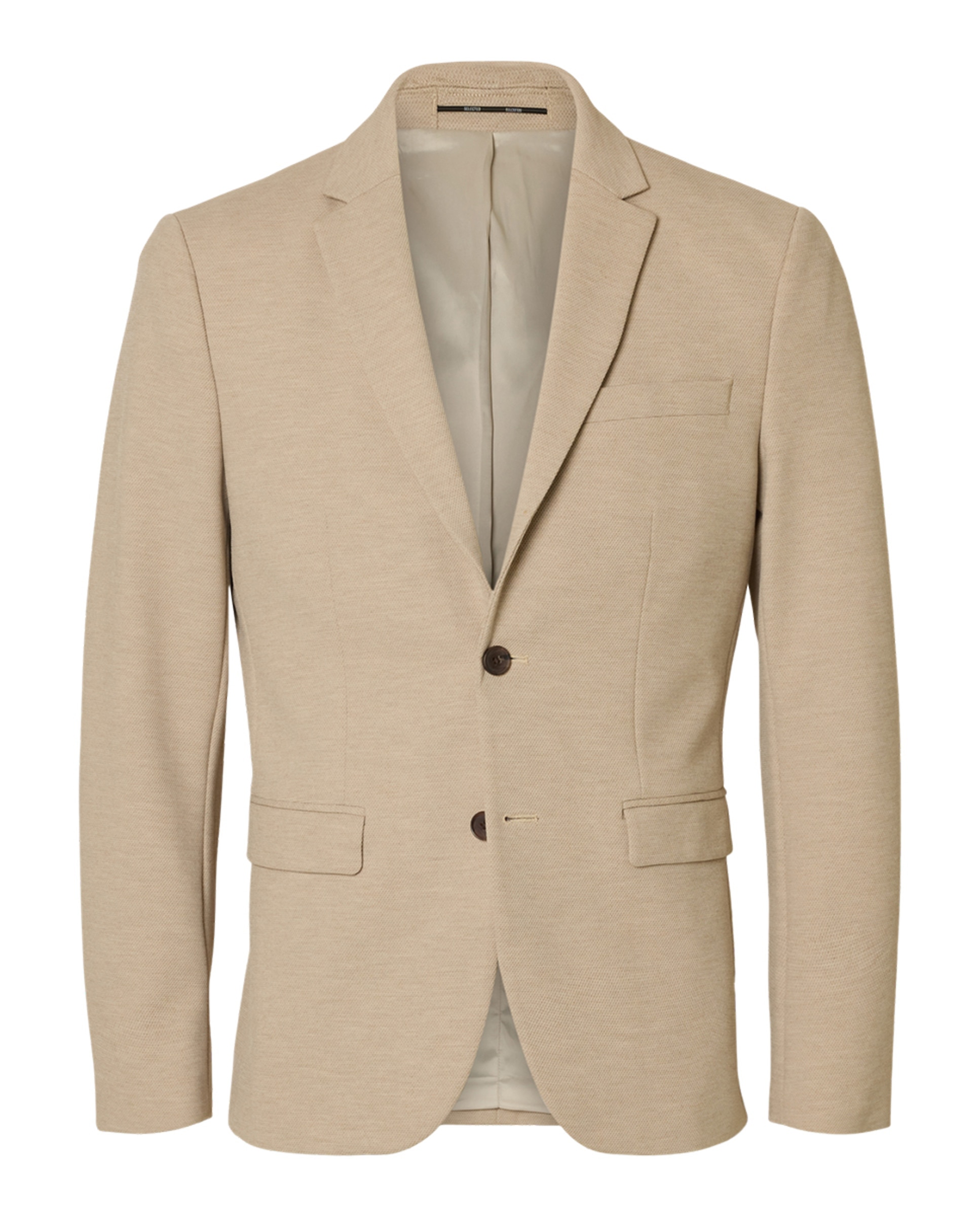 Casaco de Fato Slim Fit Bege-4
