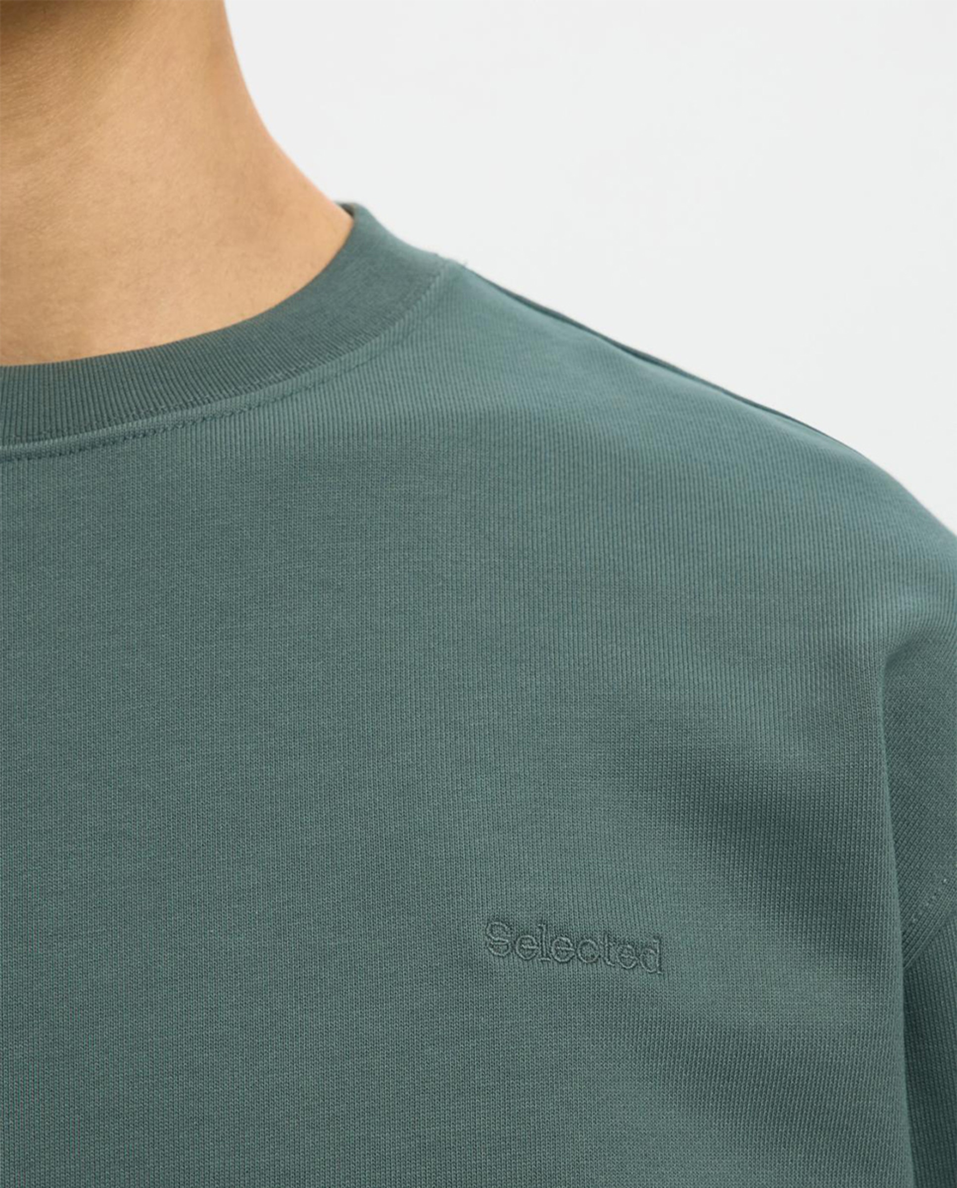 Sweatshirt sem Capuz Verde-claro-3