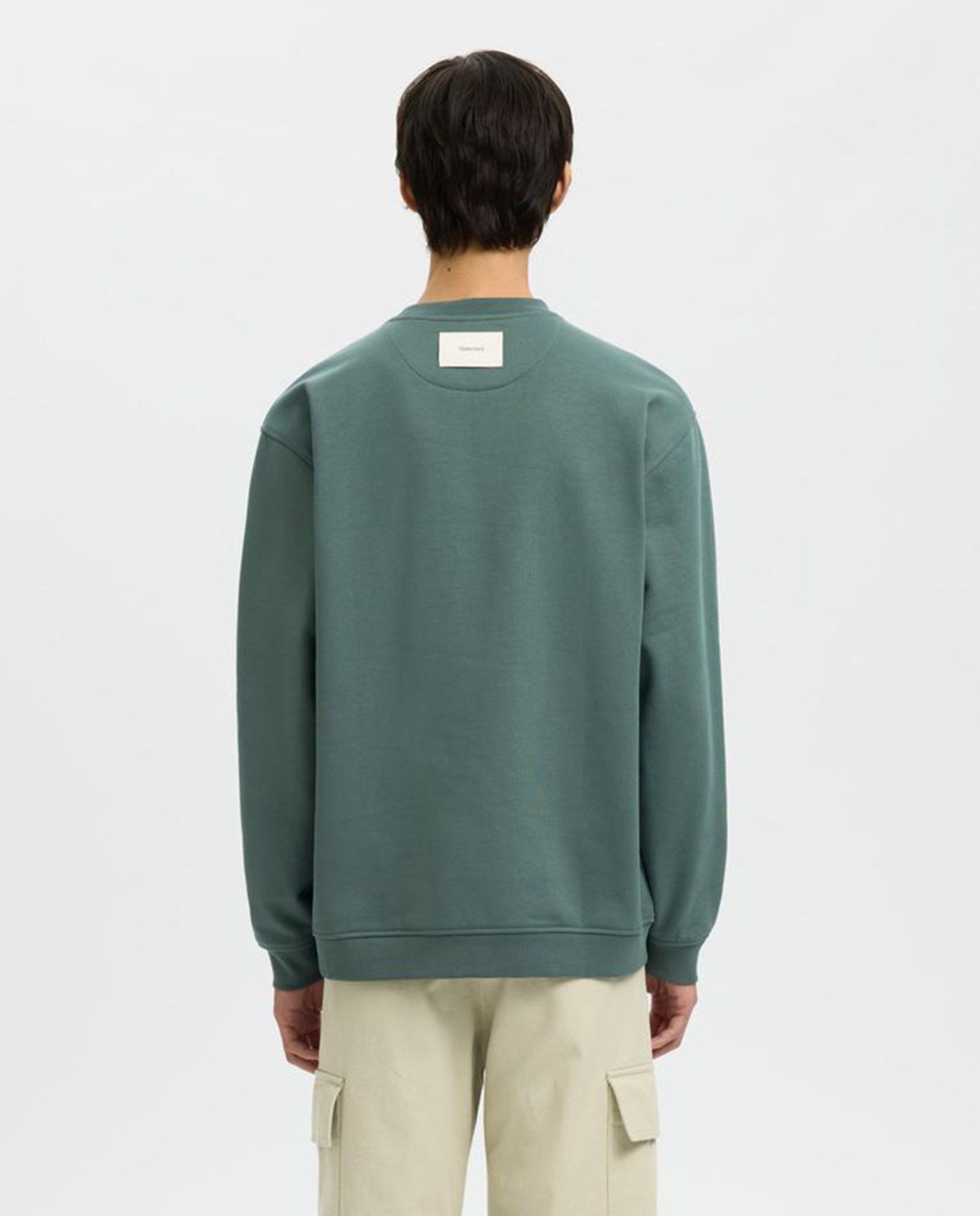Sweatshirt sem Capuz Verde-claro-2