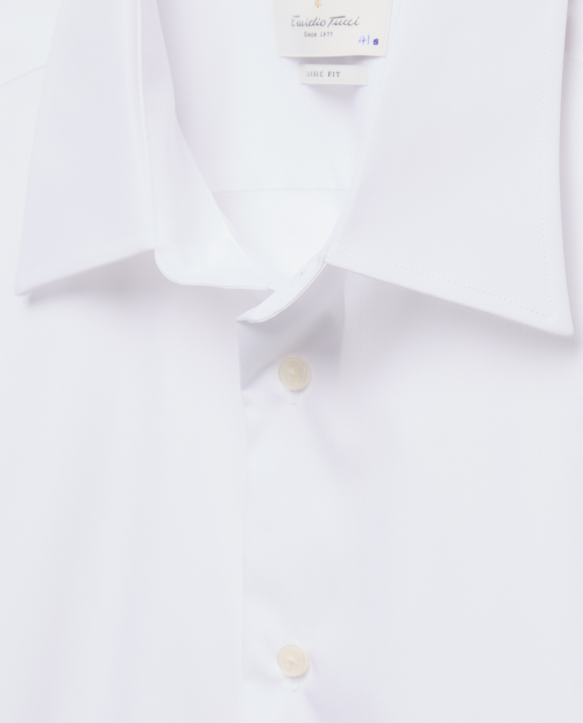 Camisa Clássica Non Iron com Manga Comprida Branco-6