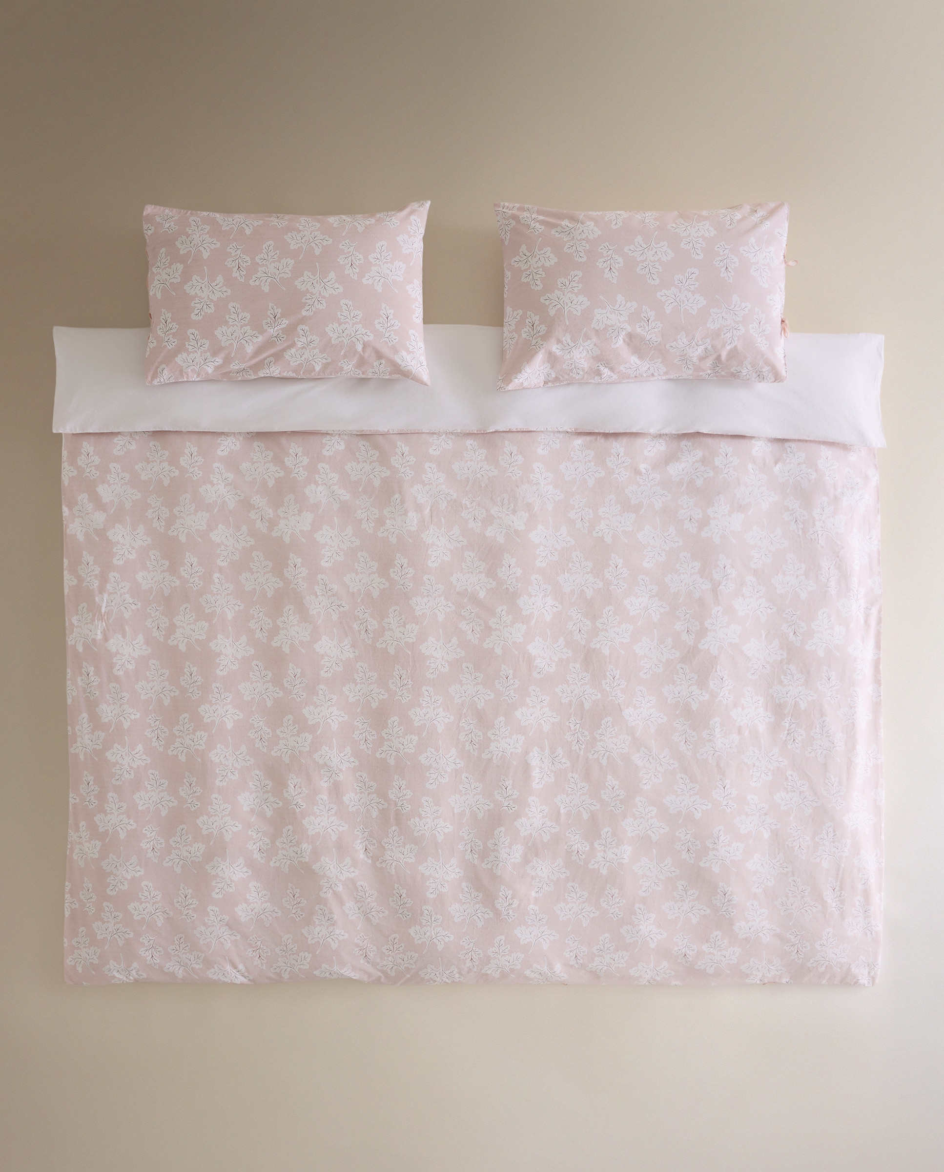 Conjunto de Capa de Edredão de Algodão Laurus Rosa-2