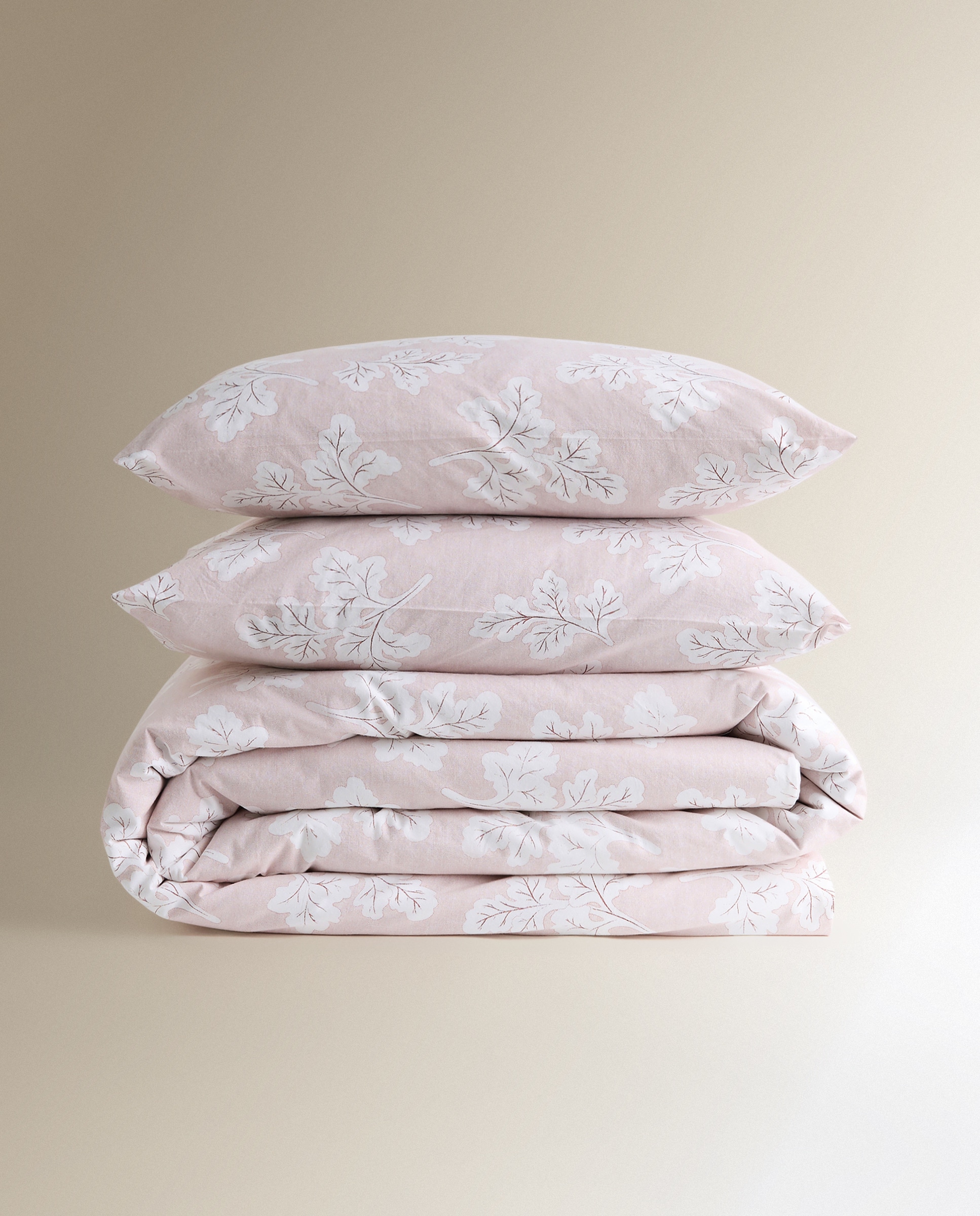 Conjunto de Capa de Edredão de Algodão Laurus Rosa-6