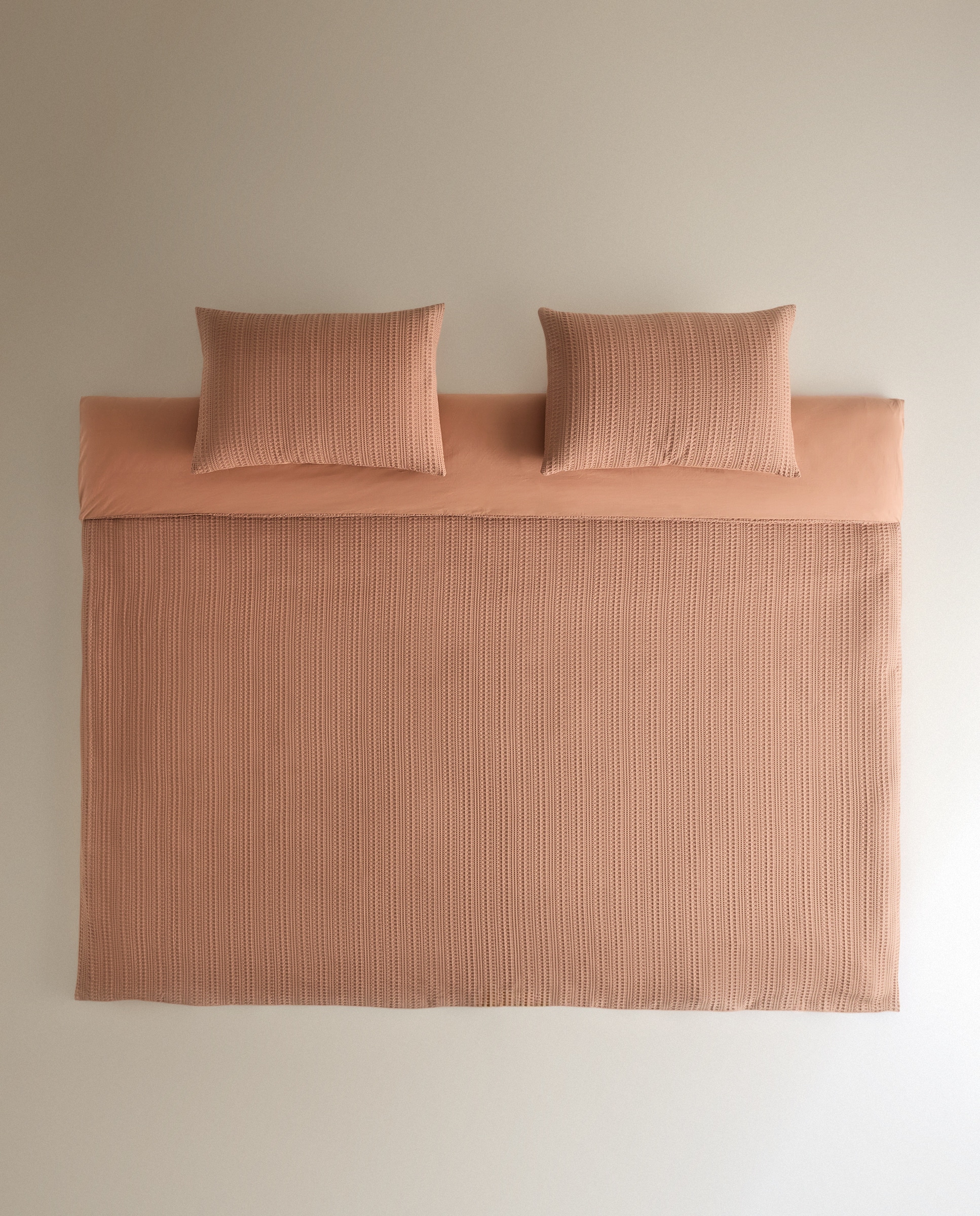 Conjunto de capa de edredão em algodão Cotton Rosa-2