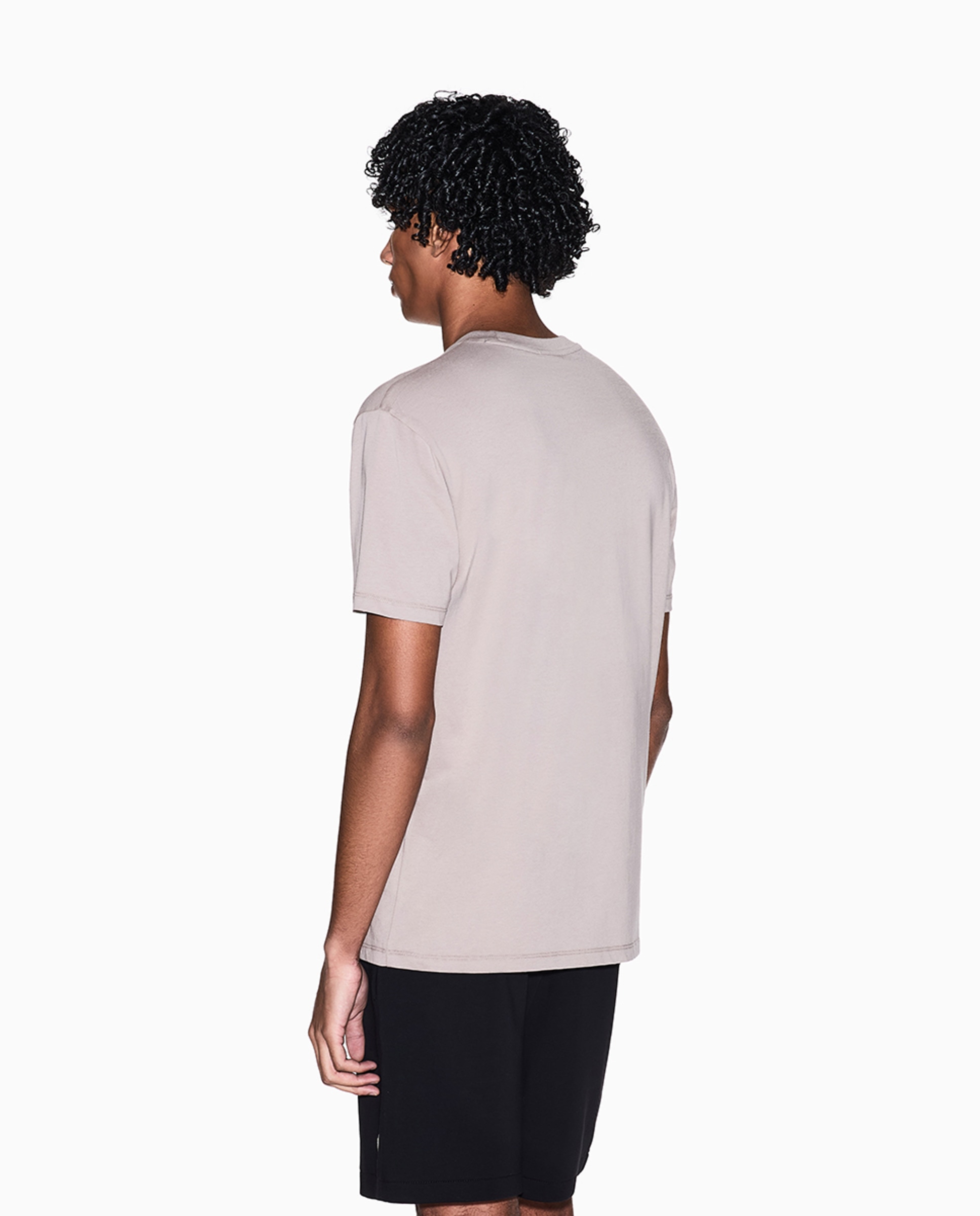 T-shirt Regular Fit com Manga Curta Castanho-claro-2