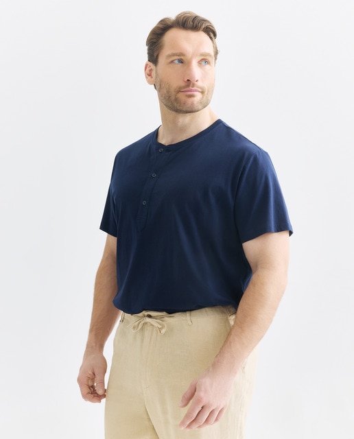 Imagem 0 de T-shirt de Manga Curta com Gola Tipo Padeiro