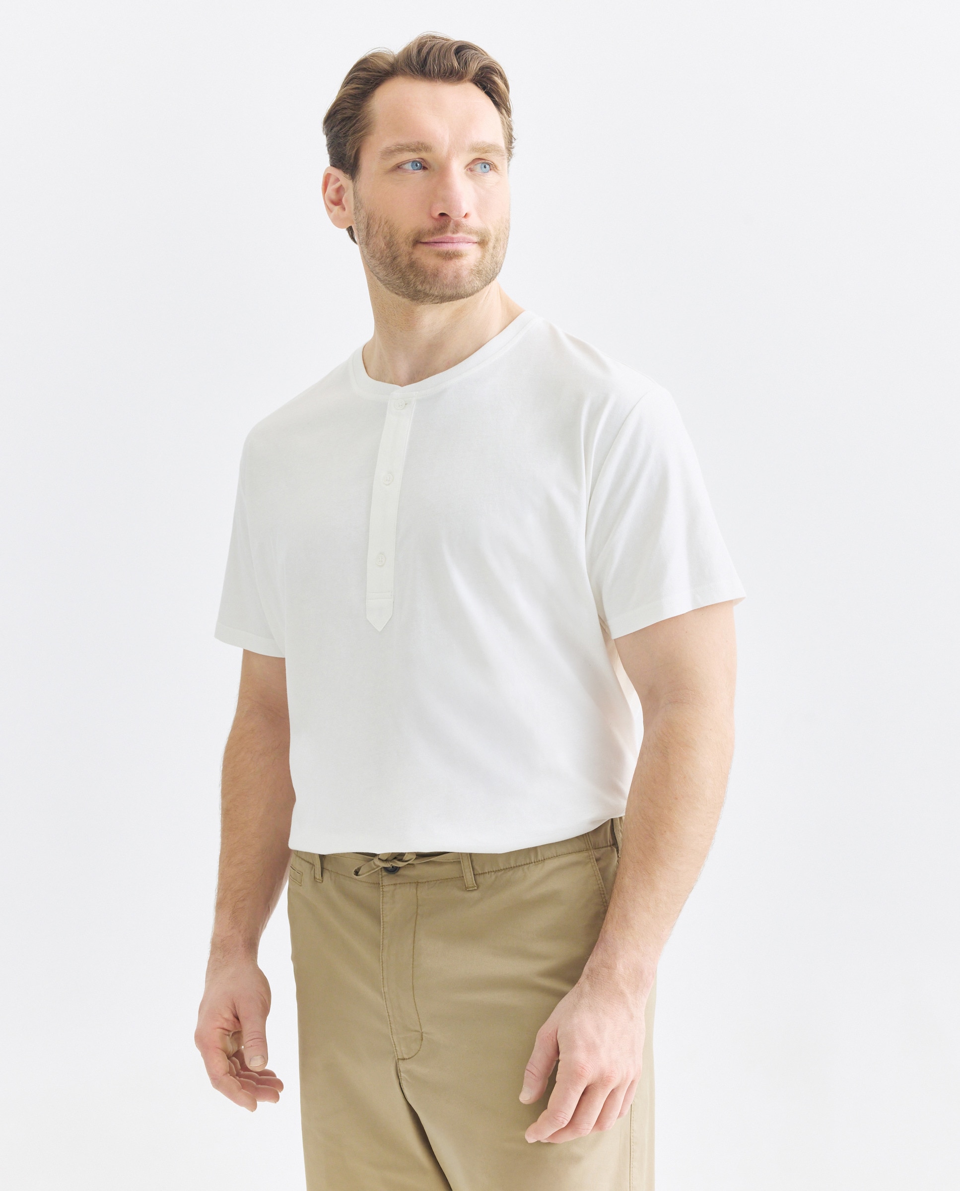 Imagem 0 de T-shirt de Manga Curta com Gola Tipo Padeiro