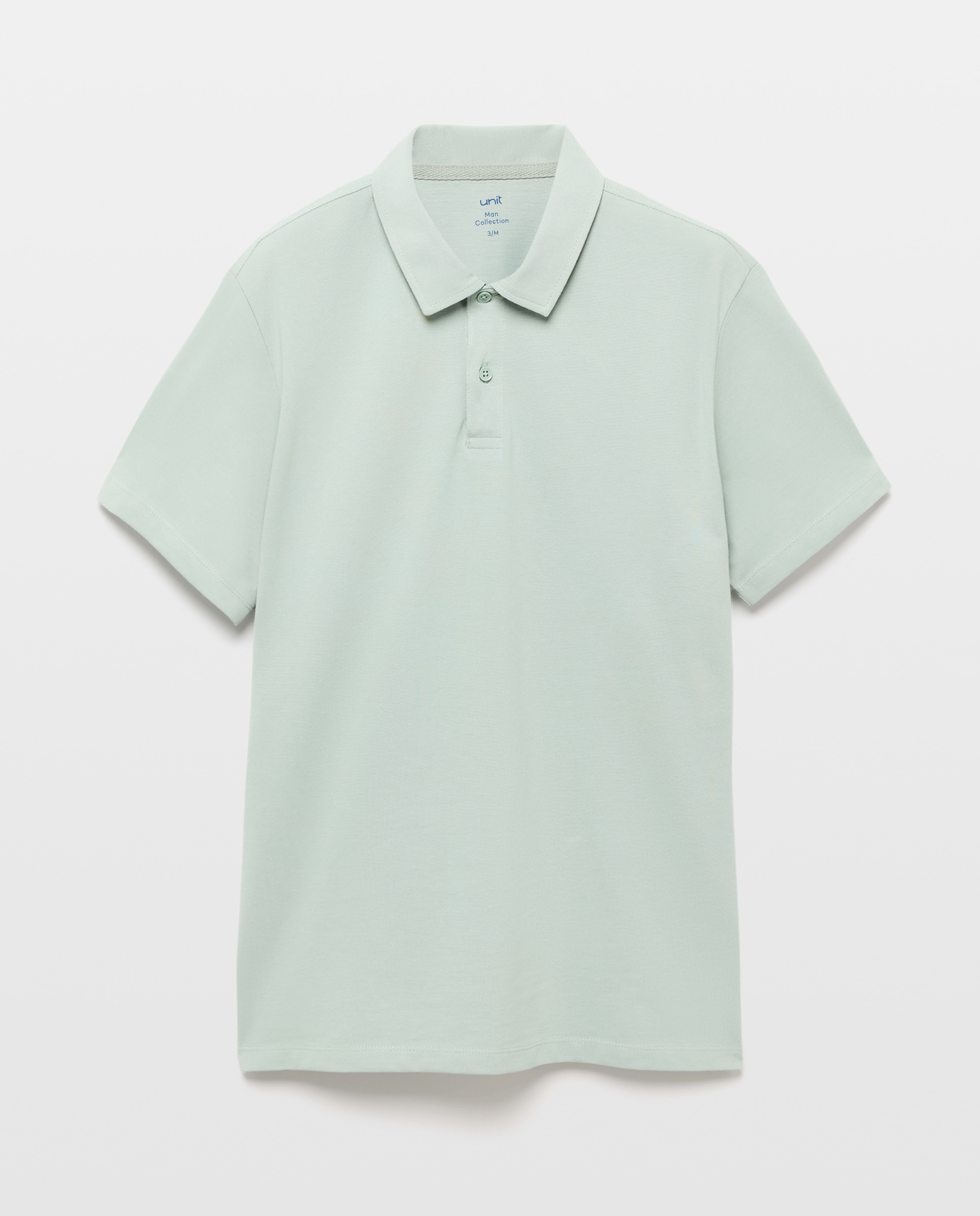 Polo manga corta piqué efecto lavado 510 Verde claro-4