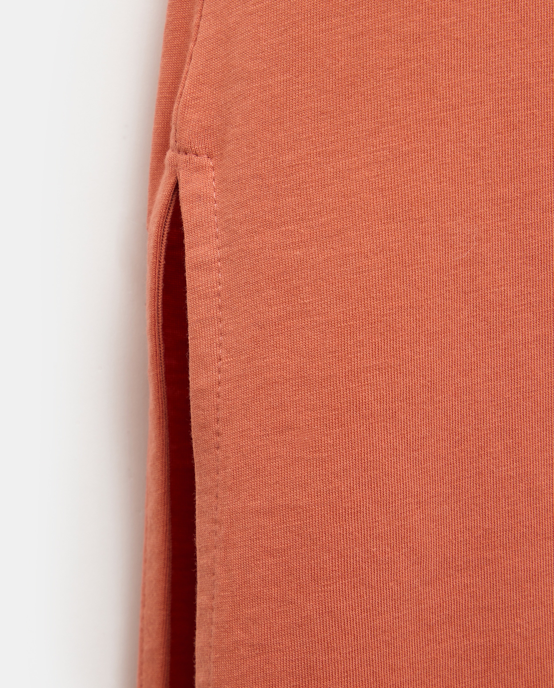 Vestido básico de mujer cuello caja sin mangas 660 Naranja-5