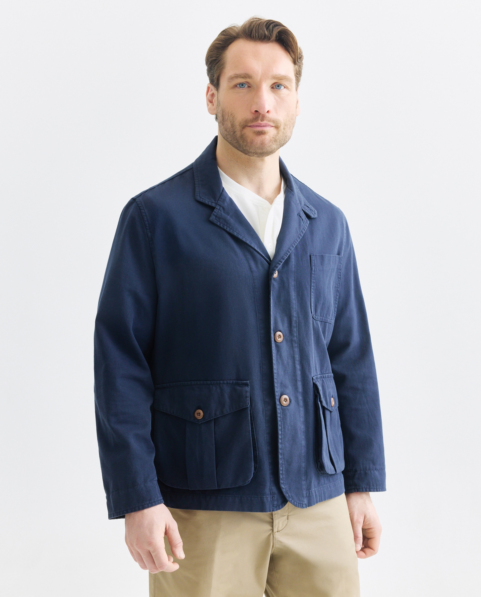 Imagem 0 de Worker em Mistura de Algodão e Linho Tamanhos Grandes