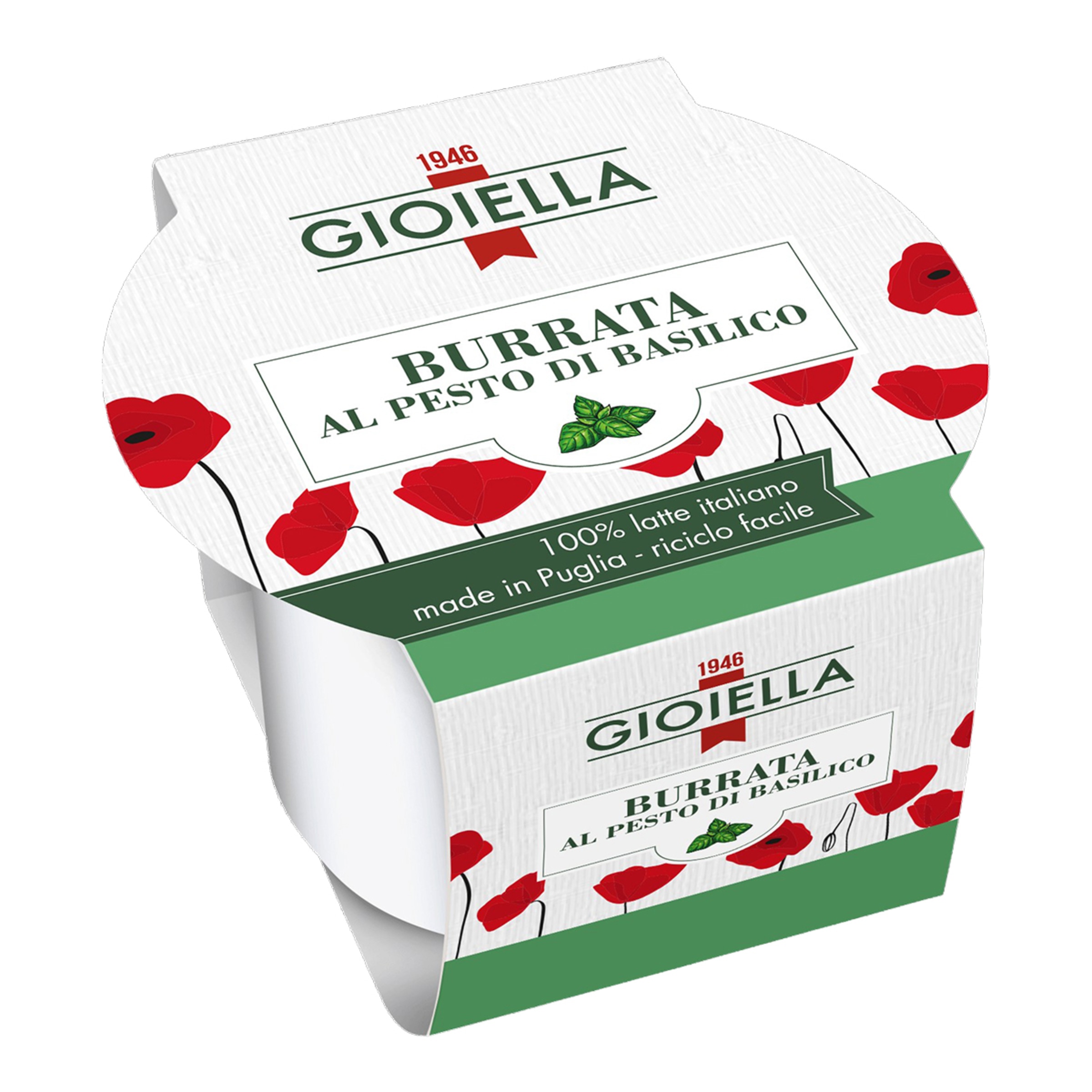 Imagen 0 de Queso burrata al pesto de albahaca Gioiella