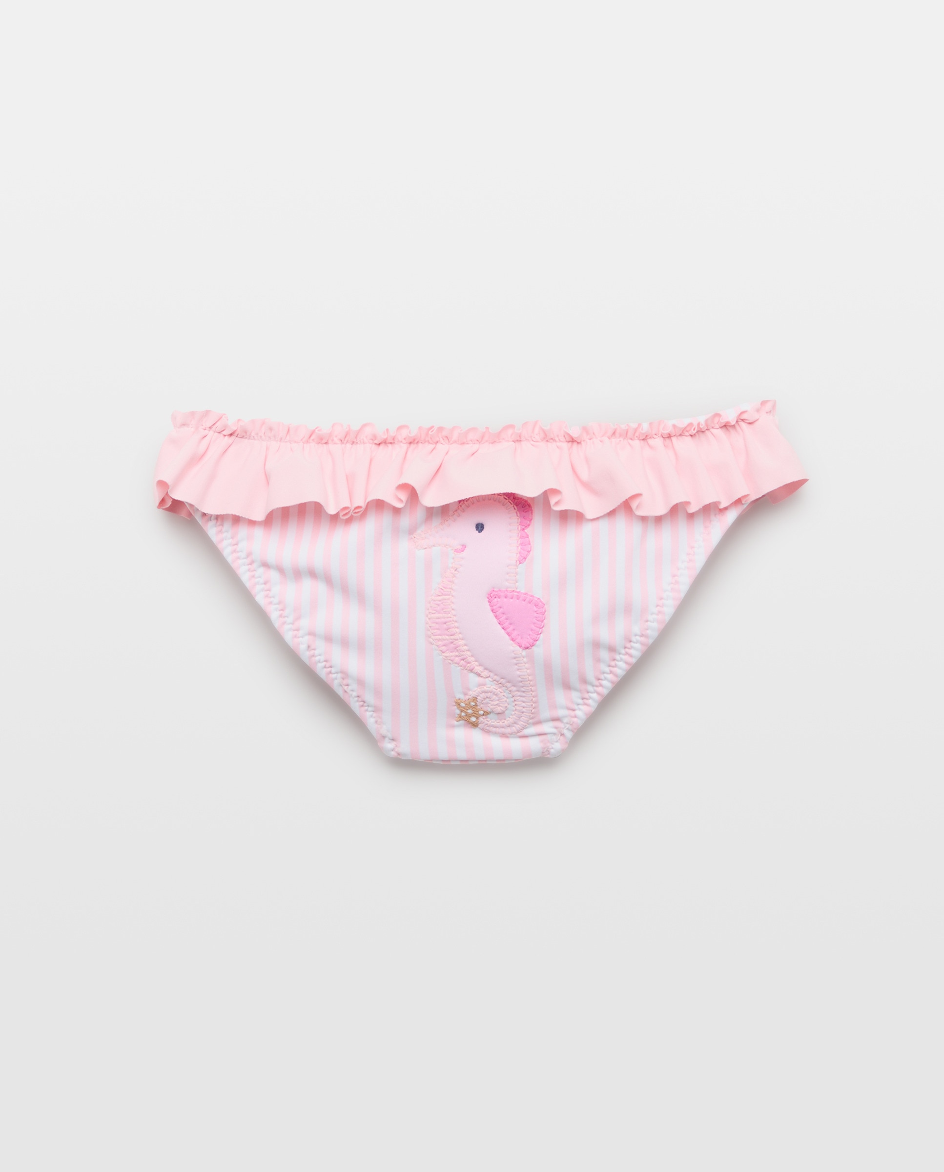 Cueca de Banho Antifugas de Bebé com Cavalos-Marinhos Baby El Corte Inglés Rosa-2