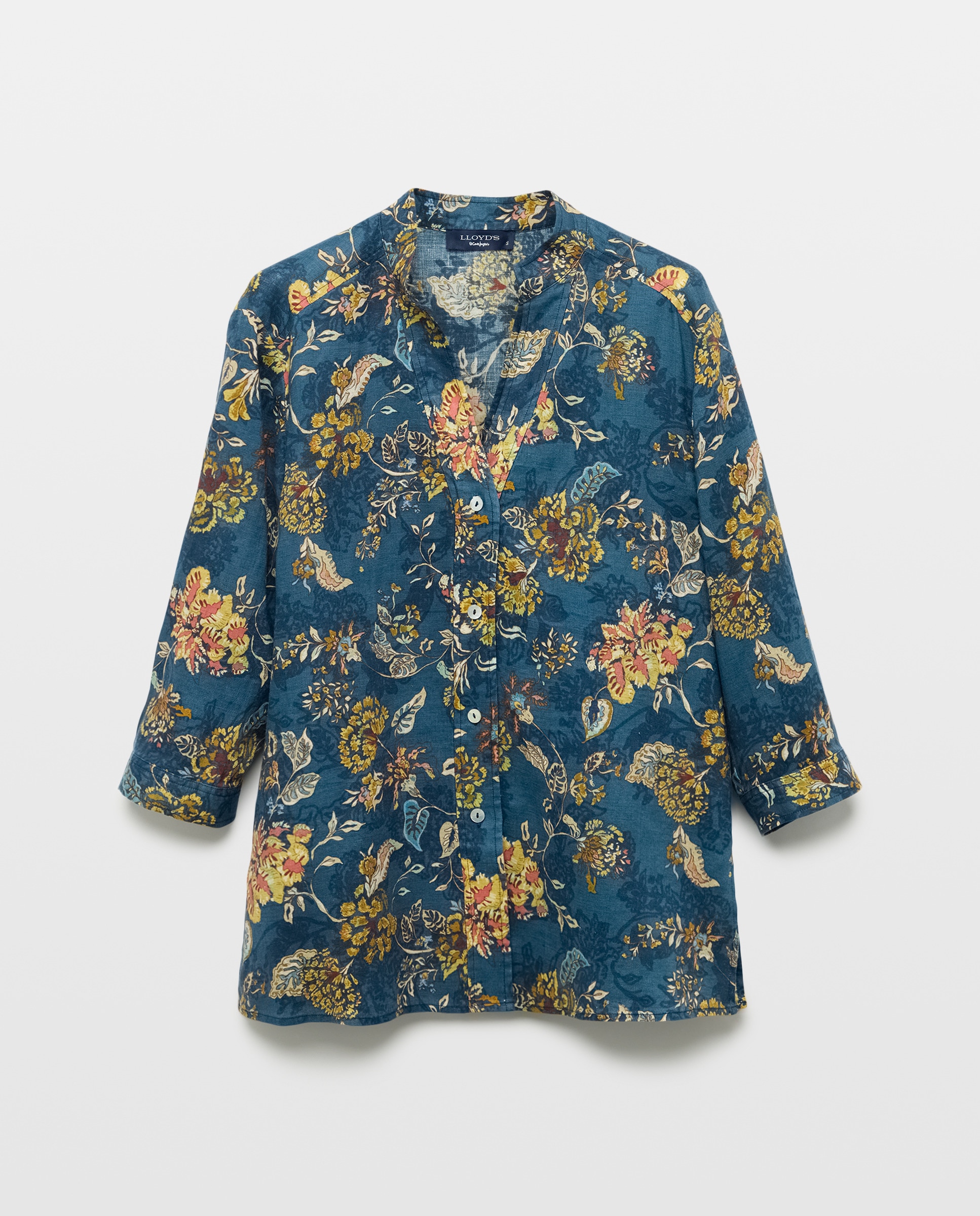 Blusa de Linho Azul-4