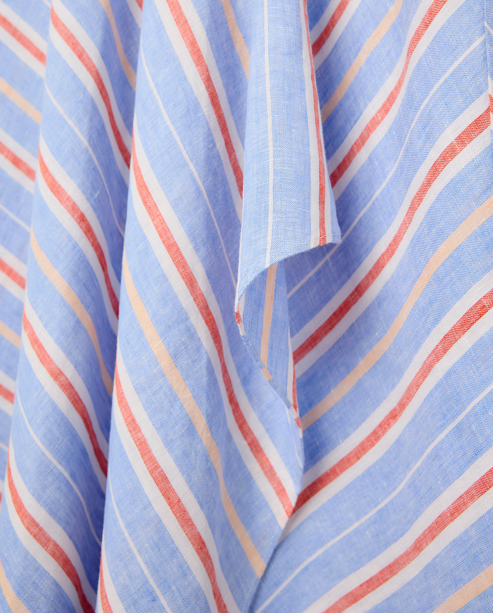 Saia de Linho às Riscas Azul-5