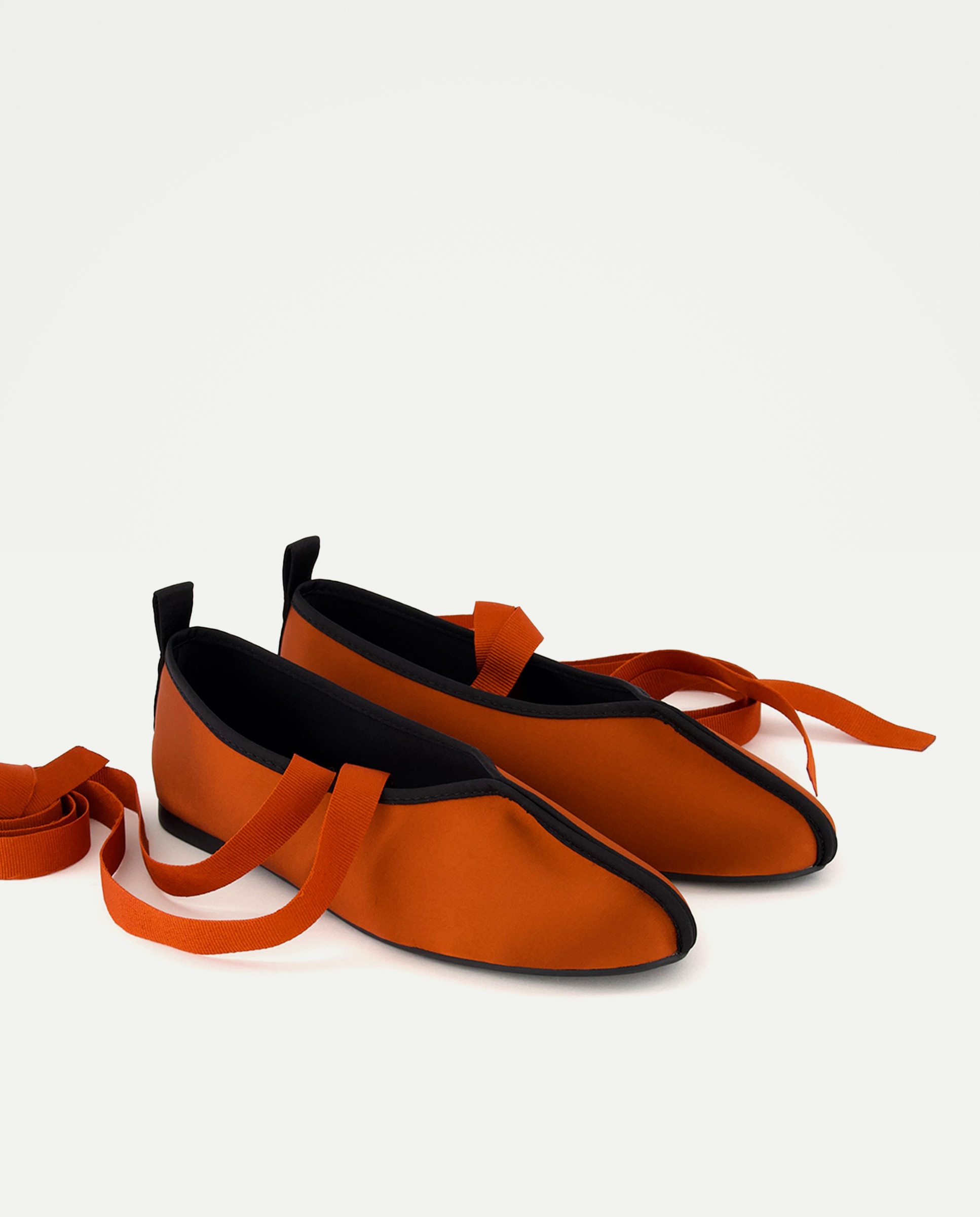 Bailarina raso cinta lace up 740 Tabaco-2
