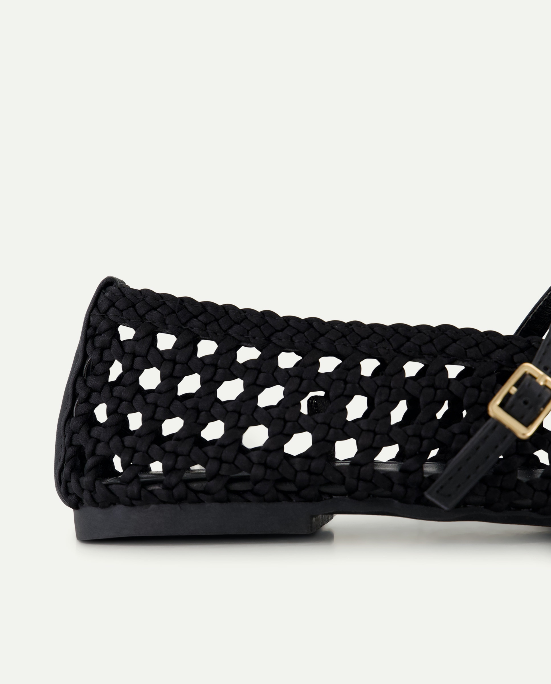 Bailarina trenzada pulsera Negro-5
